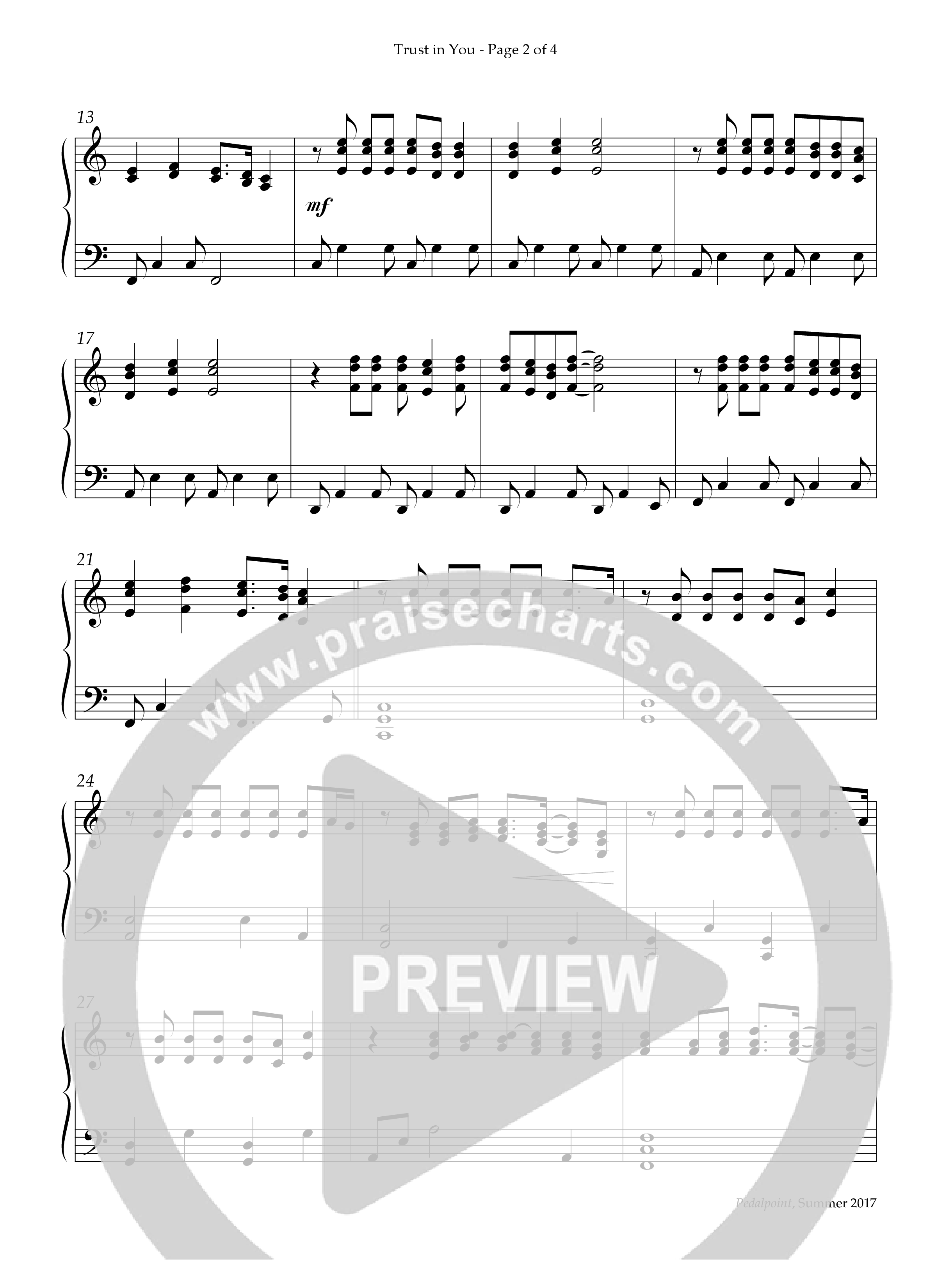 Trust In You (Instrumental) Piano Solo (Lifeway Worship / Arr. Richard Kingsmore)