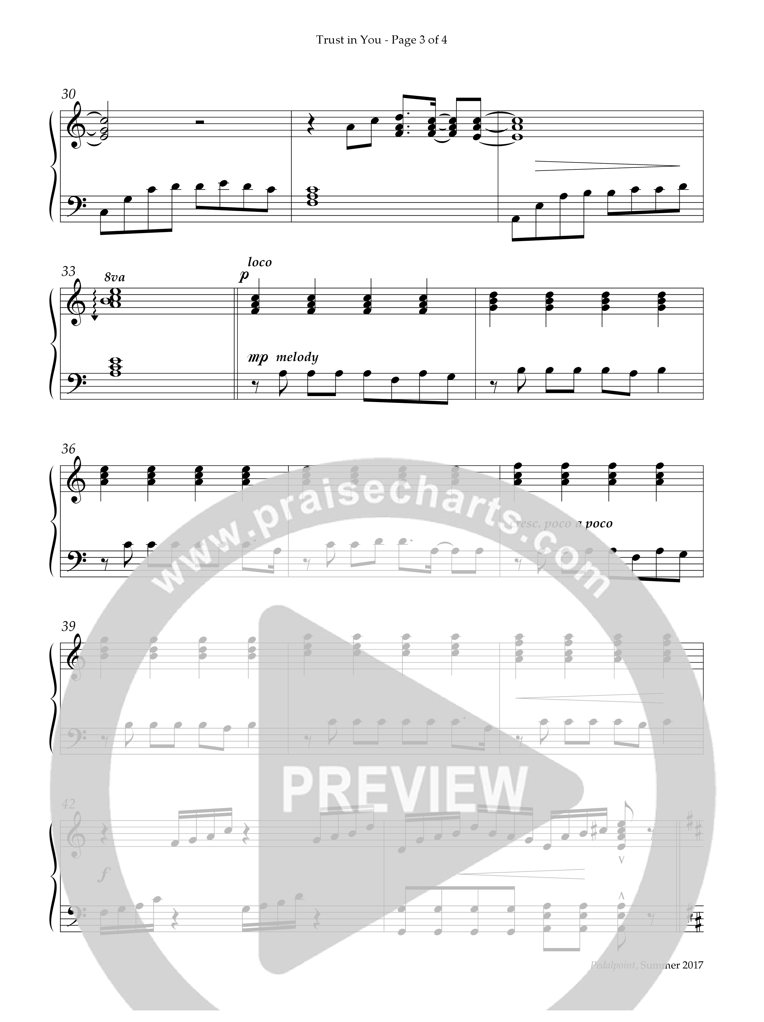 Trust In You (Instrumental) Piano Solo (Lifeway Worship / Arr. Richard Kingsmore)