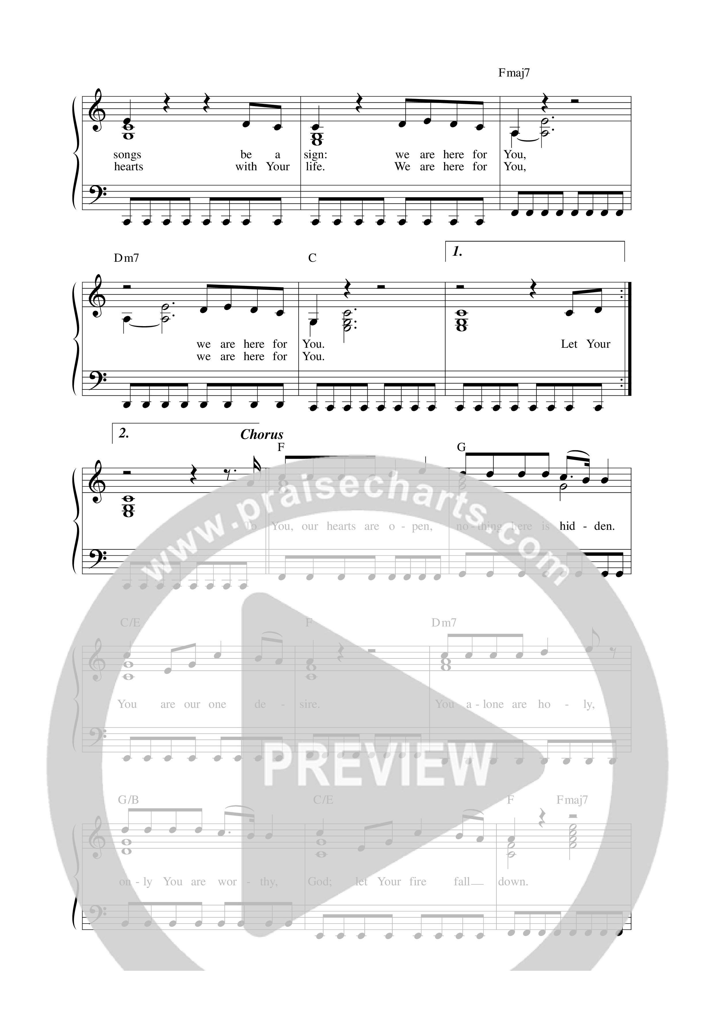 Here For You (Live) Lead Sheet Melody (Matt Redman)