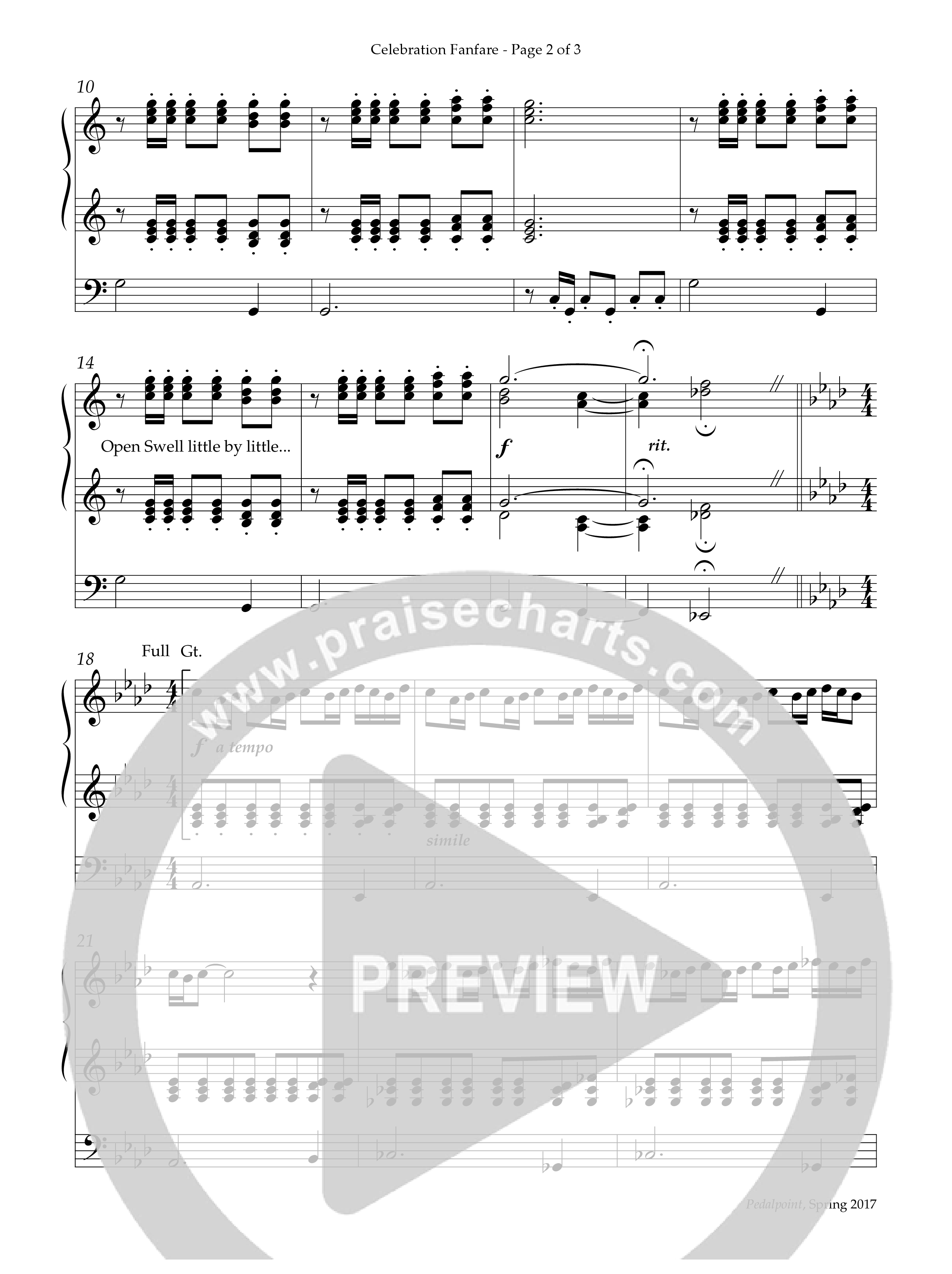 Celebration Fanfare (Instrumental) Organ (Lifeway Worship / Arr. Keith Christopher)