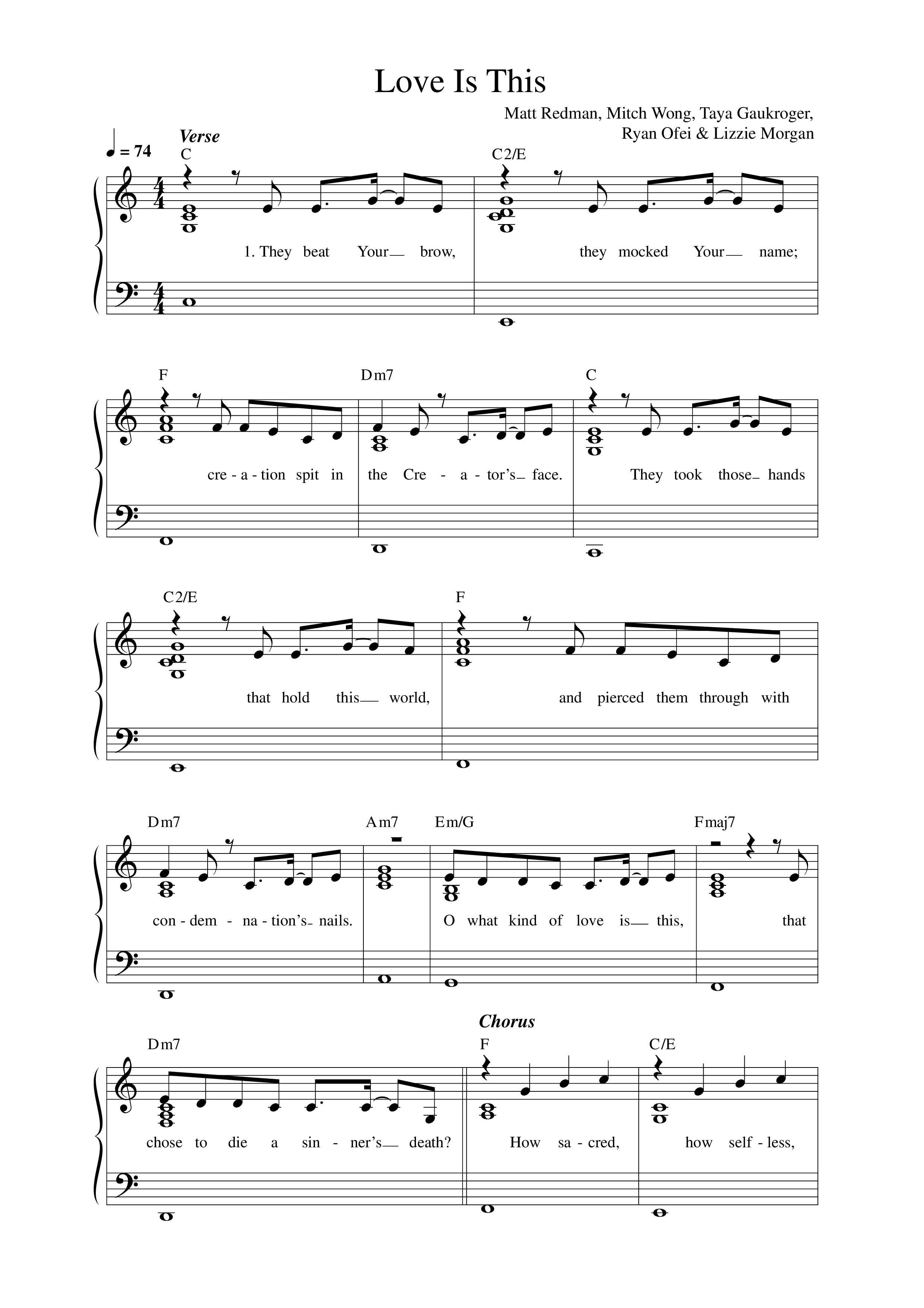 Love Is This (Live) Lead Sheet Melody (Matt Redman)