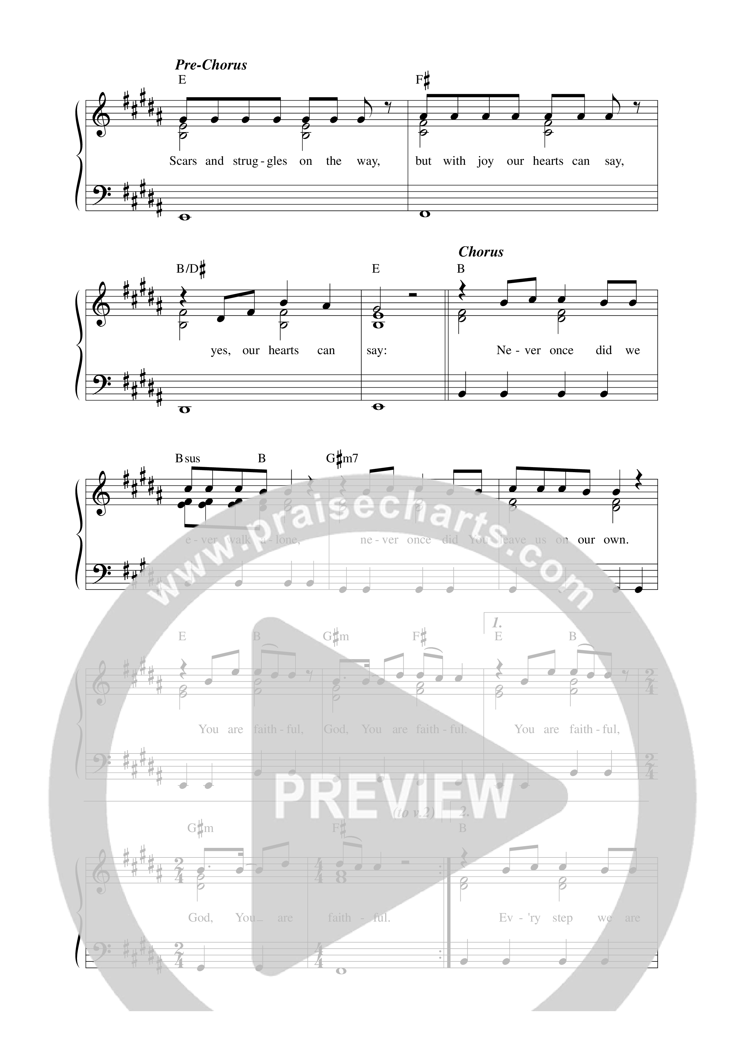 Never Once (Live) Lead Sheet Melody (Matt Redman)