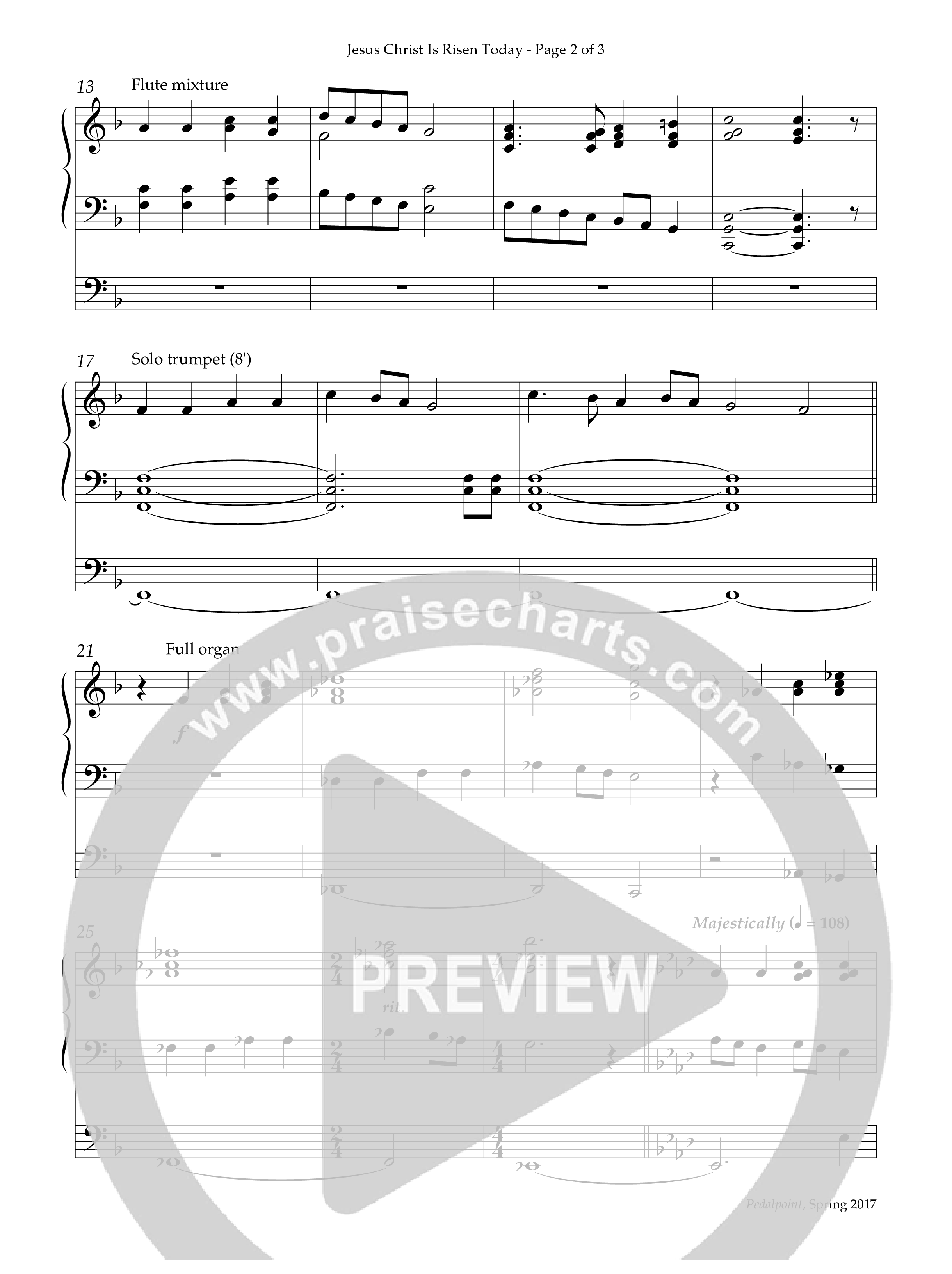 Jesus Christ Is Risen Today (Instrumental) Organ (Lifeway Worship / Arr. Phillip Keveren)