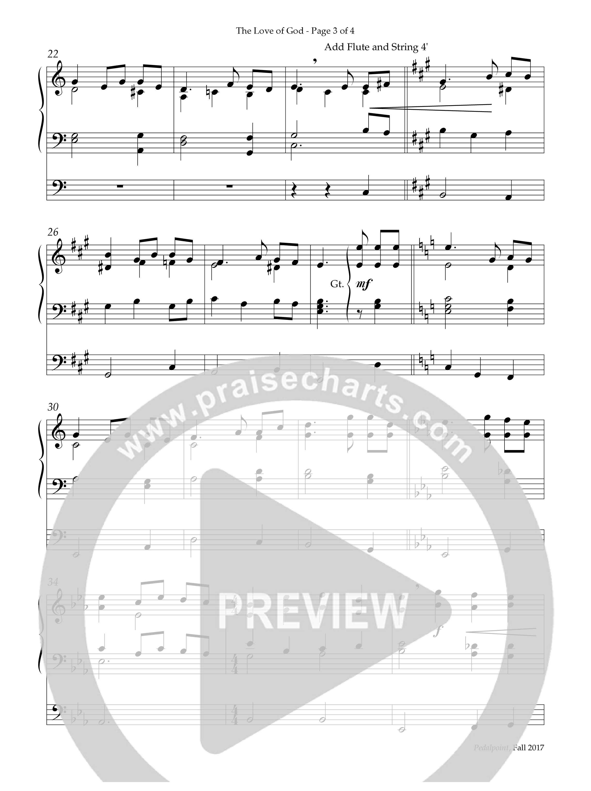 The Love Of God (Instrumental) Organ (Lifeway Worship / Arr. Carolyn Hamlin)