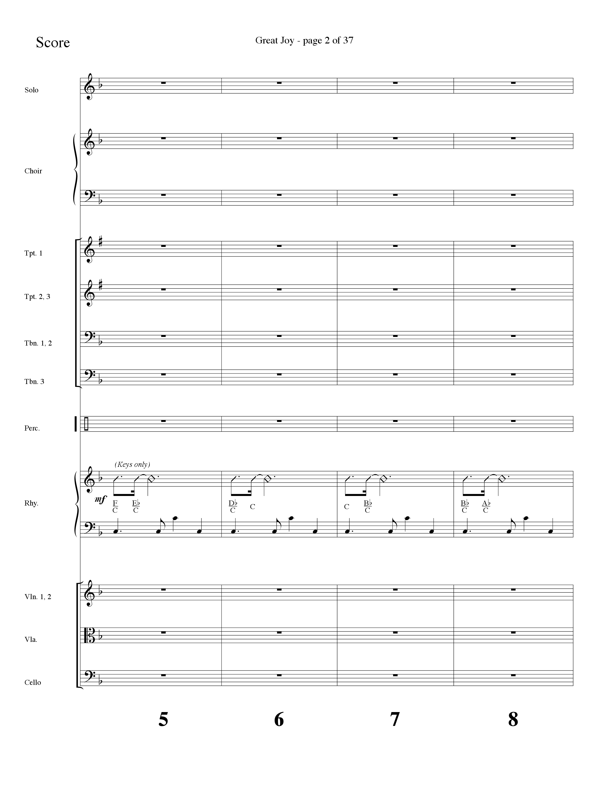 Great Joy (Choral Anthem SATB) Orchestration (Lifeway Choral / Arr. Dave Williamson)