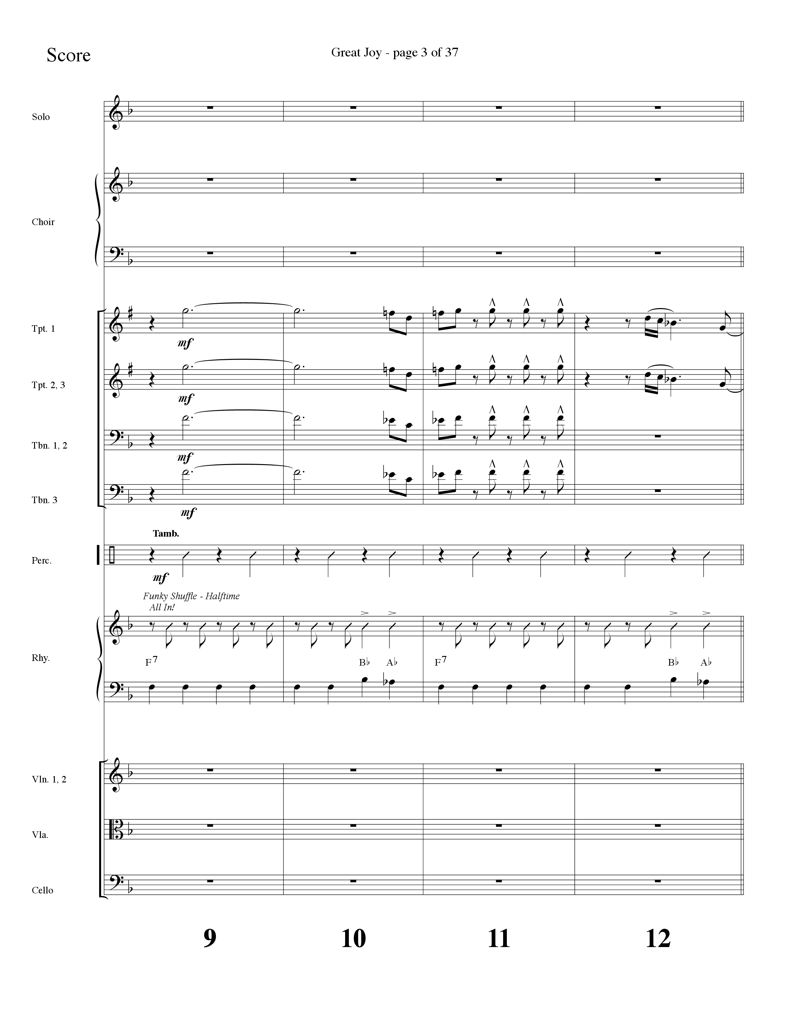 Great Joy (Choral Anthem SATB) Orchestration (Lifeway Choral / Arr. Dave Williamson)