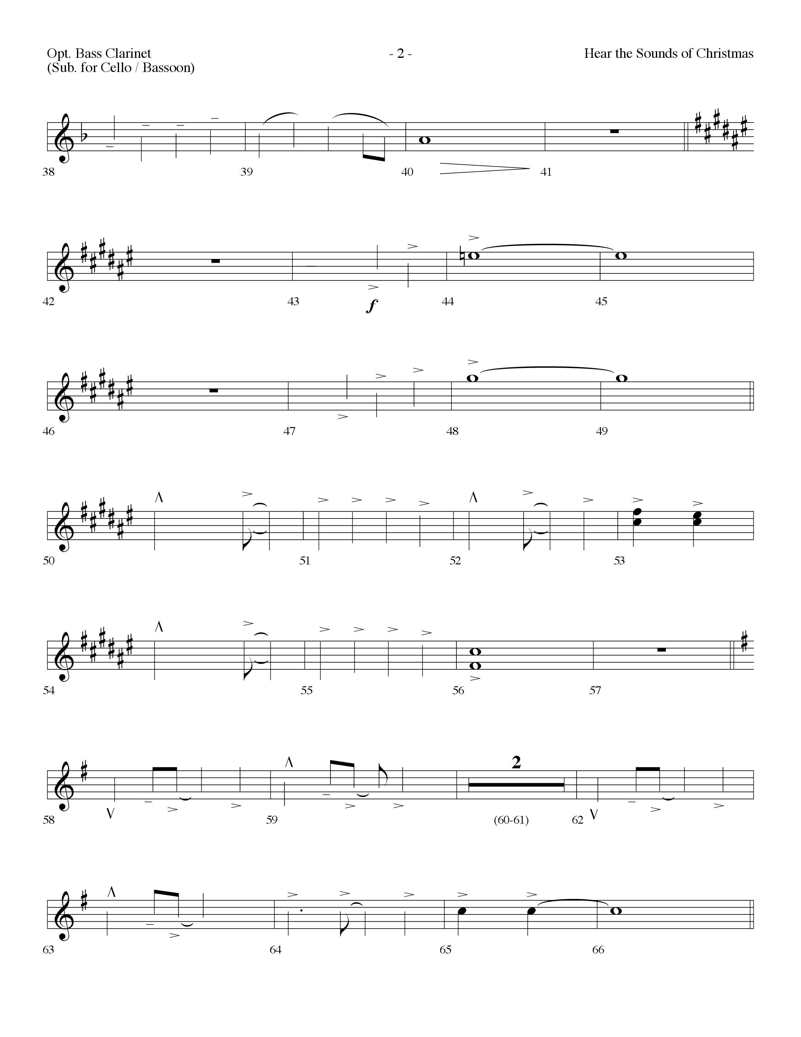 Hear The Sounds Of Christmas (with Angels We Have Heard On High) (Choral Anthem SATB) Bass Clarinet (Lifeway Choral / Arr. Dennis Allen)