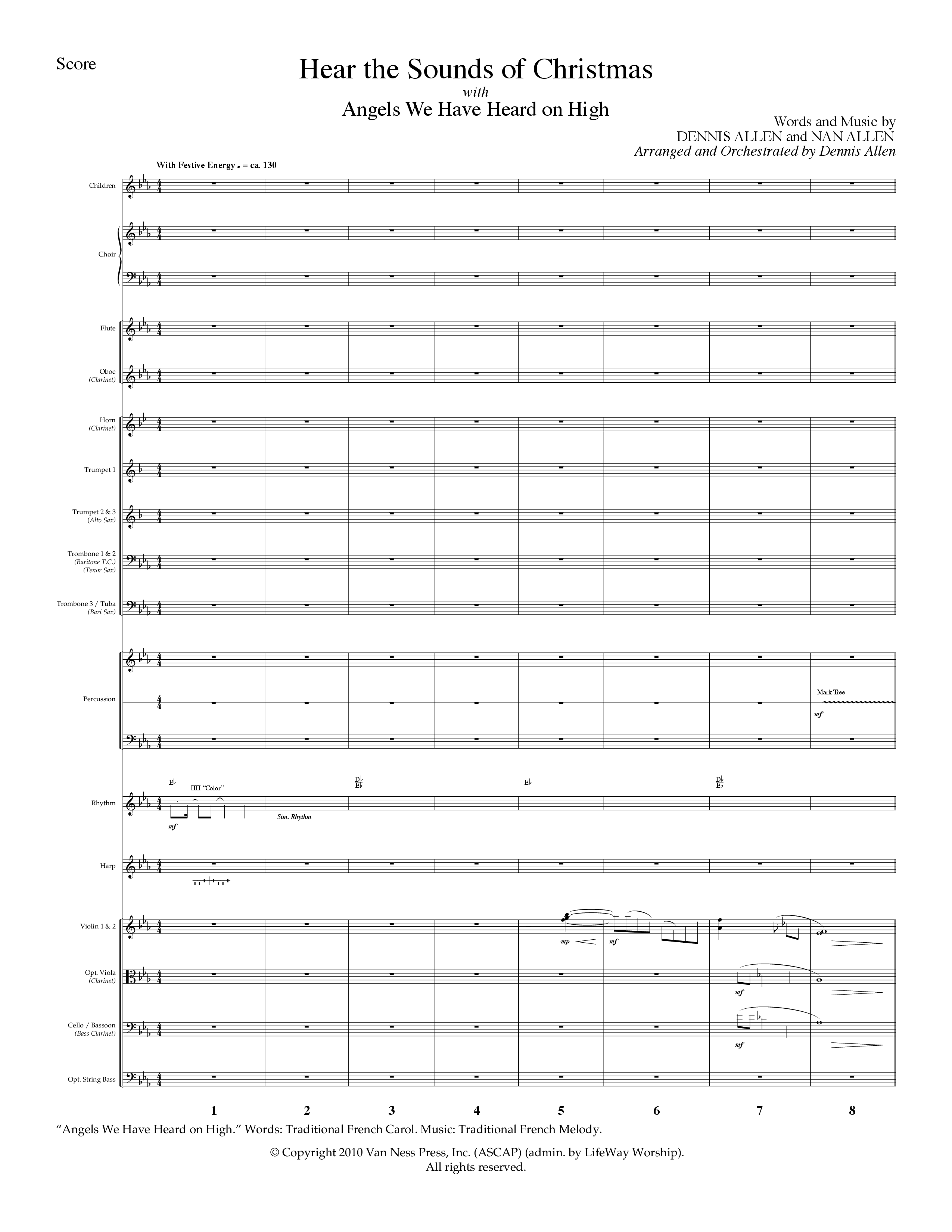 Hear The Sounds Of Christmas (with Angels We Have Heard On High) (Choral Anthem SATB) Orchestration (Lifeway Choral / Arr. Dennis Allen)
