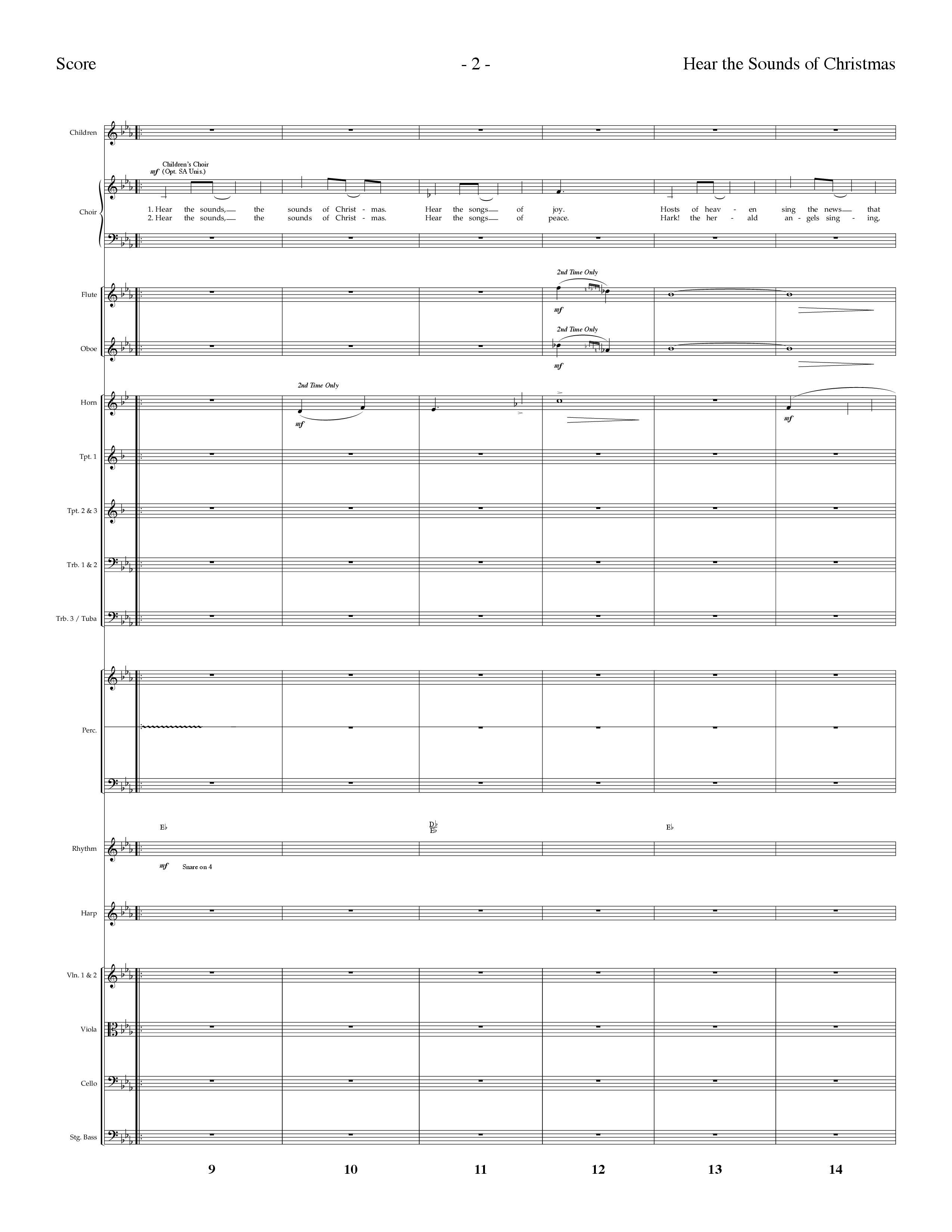 Hear The Sounds Of Christmas (with Angels We Have Heard On High) (Choral Anthem SATB) Orchestration (Lifeway Choral / Arr. Dennis Allen)