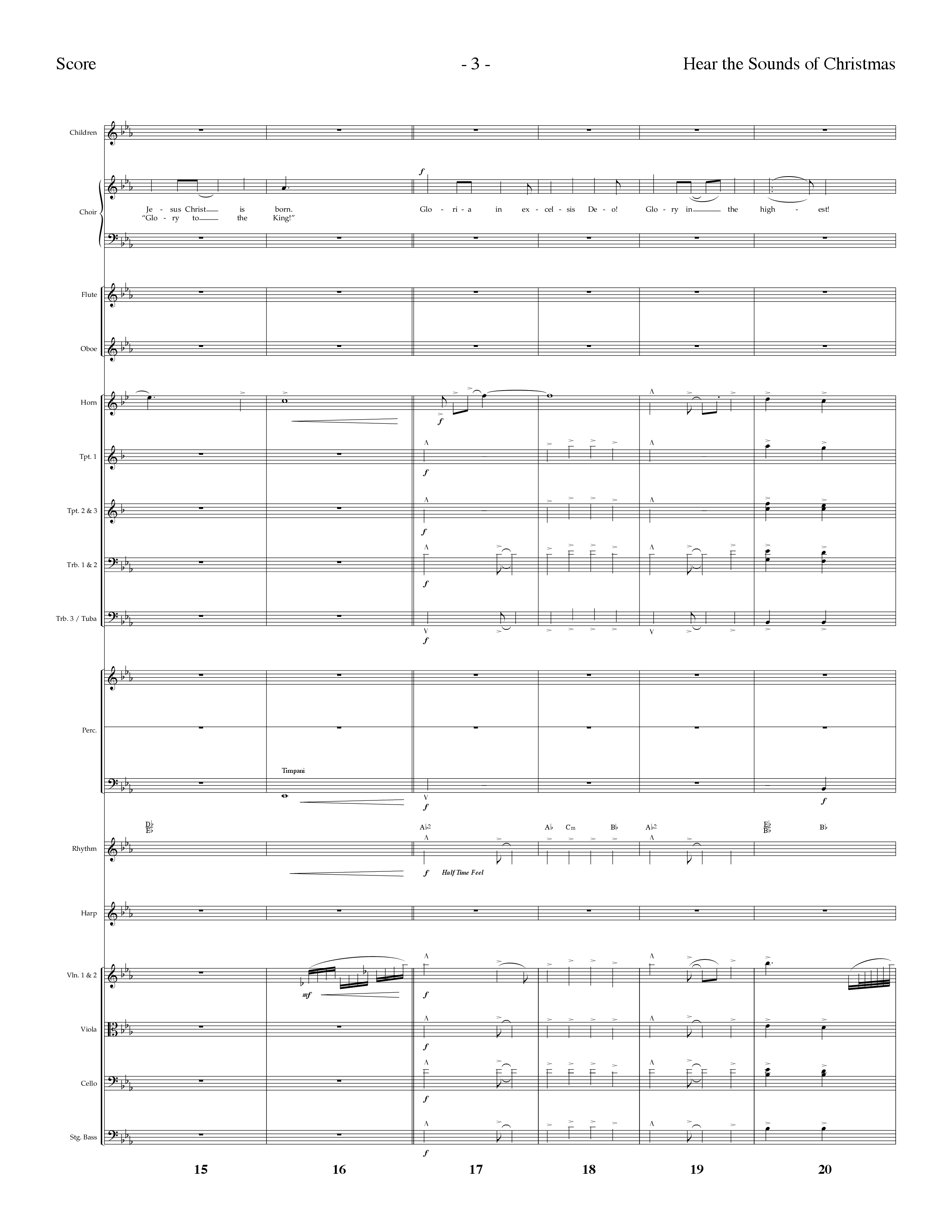 Hear The Sounds Of Christmas (with Angels We Have Heard On High) (Choral Anthem SATB) Orchestration (Lifeway Choral / Arr. Dennis Allen)