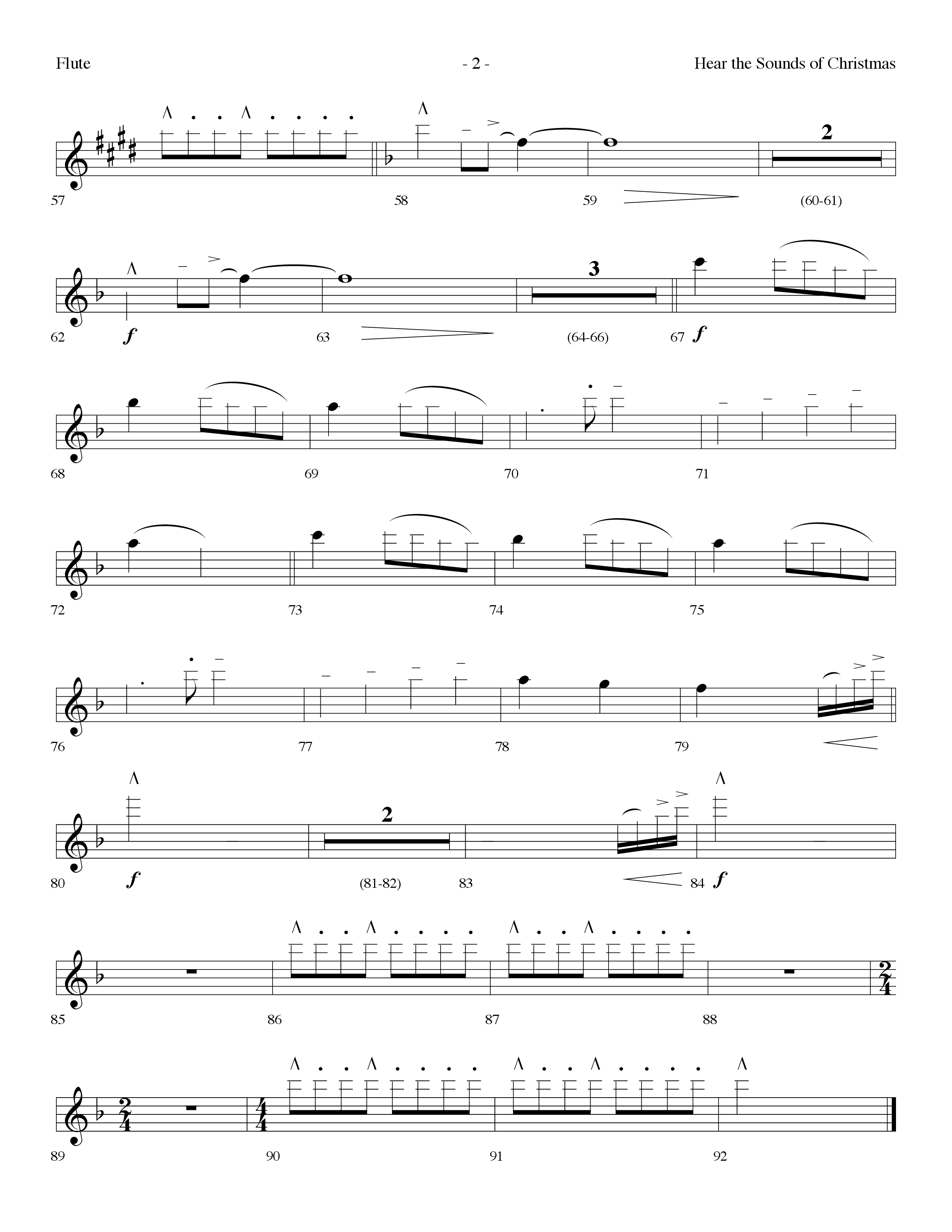 Hear The Sounds Of Christmas (with Angels We Have Heard On High) (Choral Anthem SATB) Flute (Lifeway Choral / Arr. Dennis Allen)