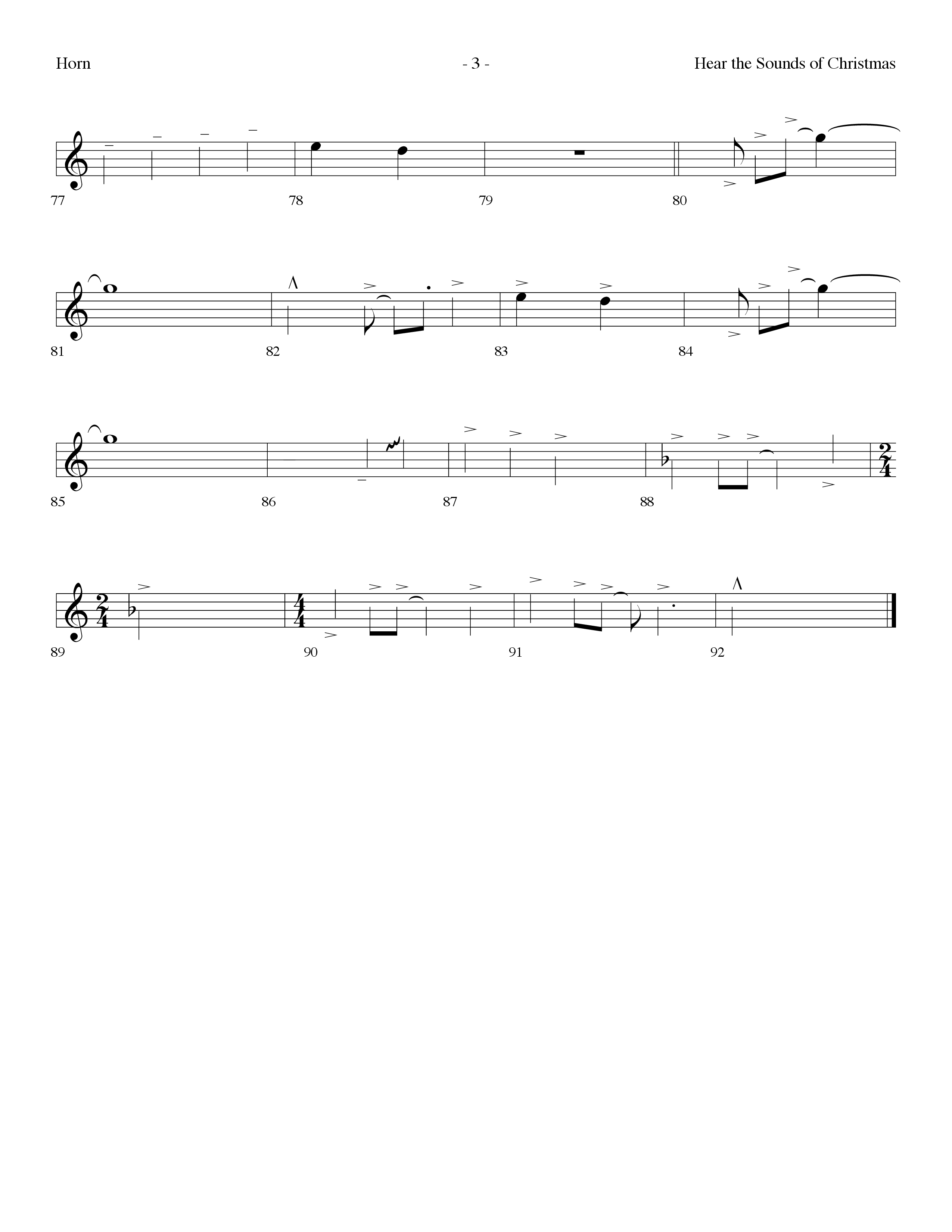 Hear The Sounds Of Christmas (with Angels We Have Heard On High) (Choral Anthem SATB) French Horn (Lifeway Choral / Arr. Dennis Allen)