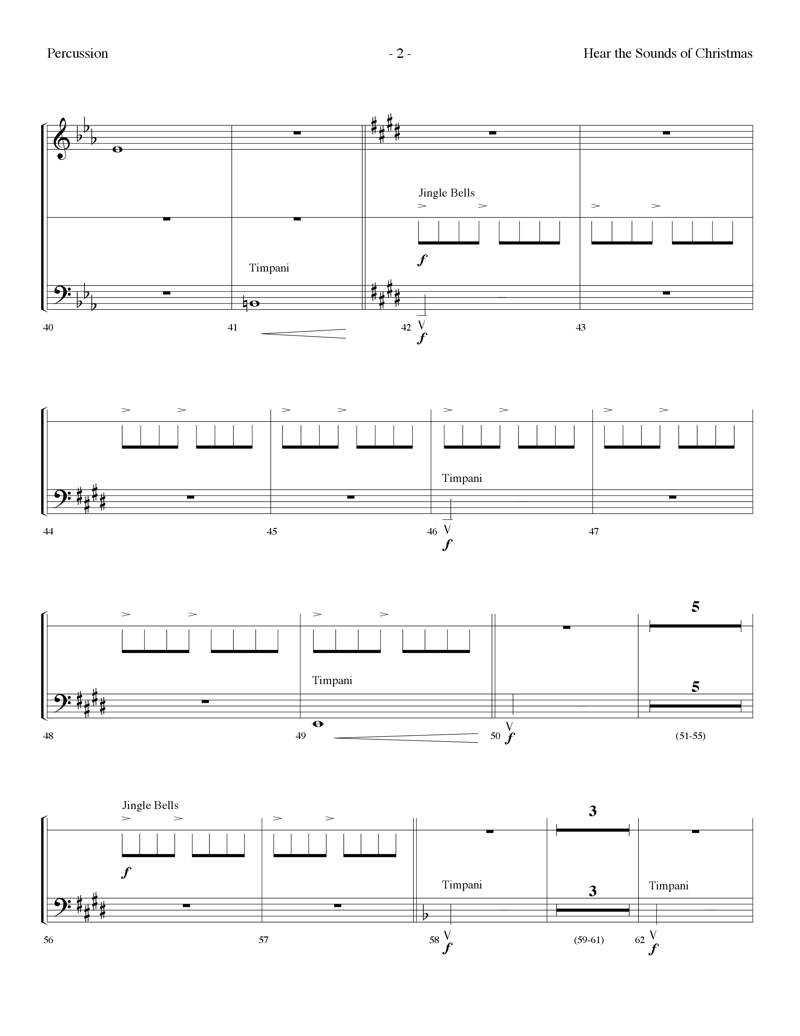 Hear The Sounds Of Christmas (with Angels We Have Heard On High) (Choral Anthem SATB) Percussion (Lifeway Choral / Arr. Dennis Allen)