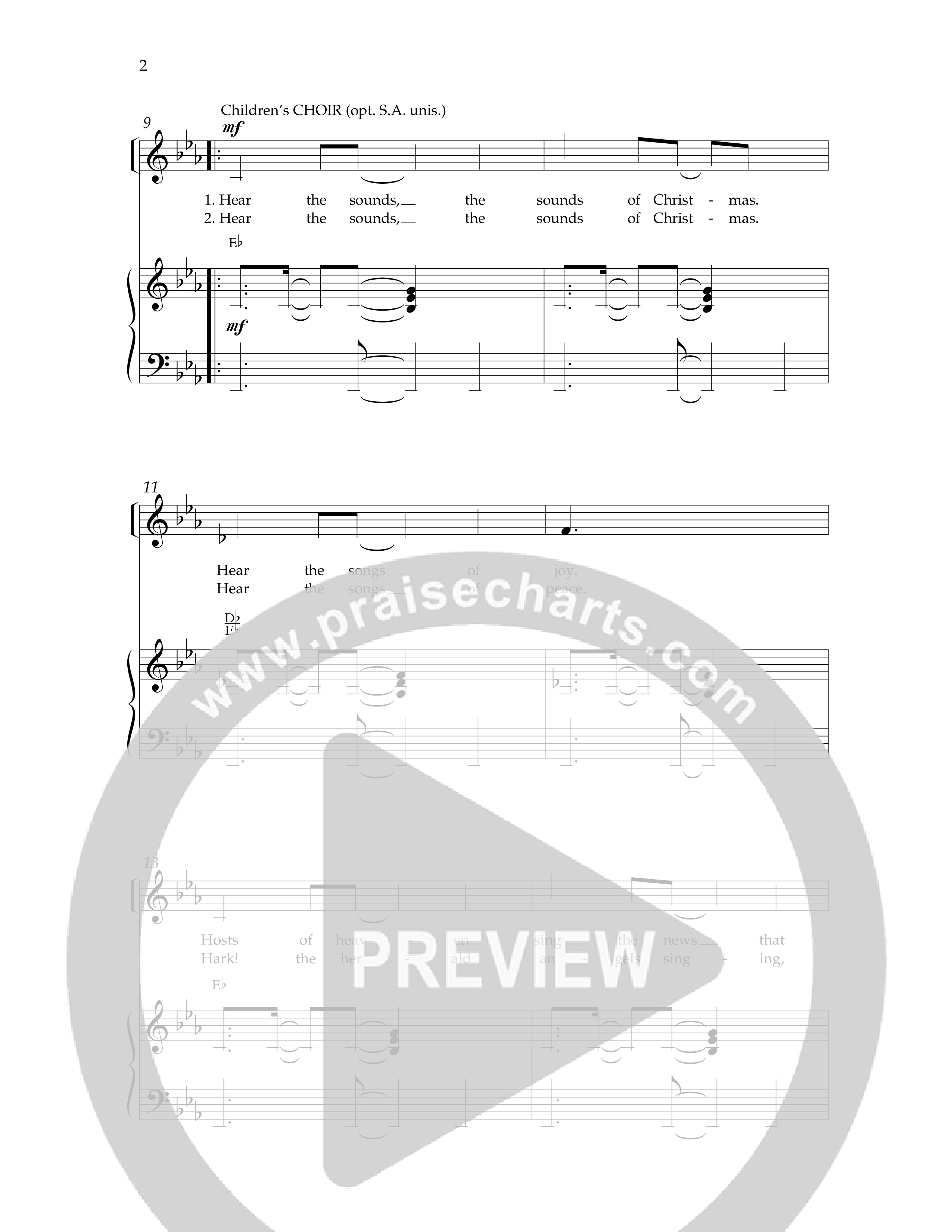 Hear The Sounds Of Christmas (with Angels We Have Heard On High) (Choral Anthem SATB) Anthem (SATB/Piano) (Lifeway Choral / Arr. Dennis Allen)