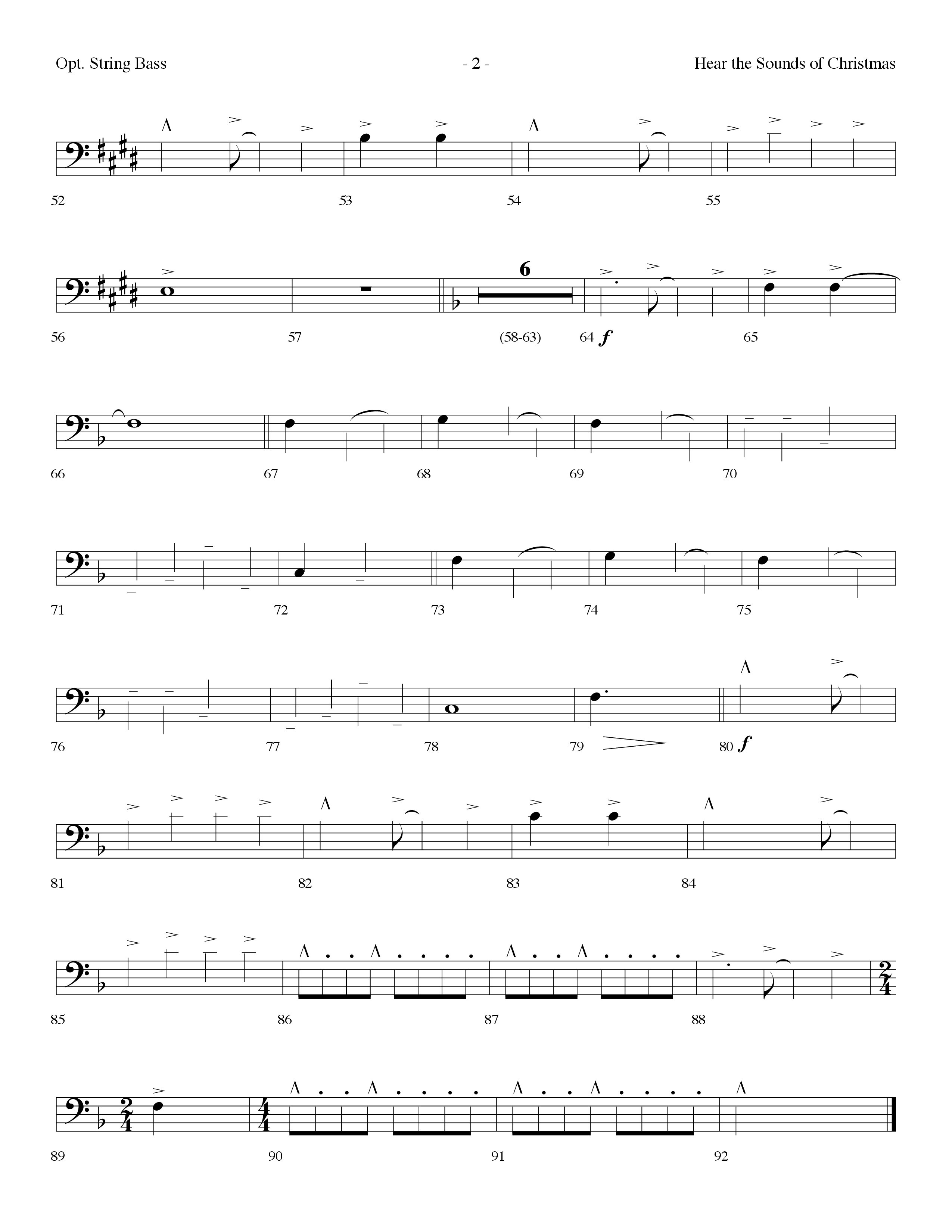 Hear The Sounds Of Christmas (with Angels We Have Heard On High) (Choral Anthem SATB) String Bass (Lifeway Choral / Arr. Dennis Allen)