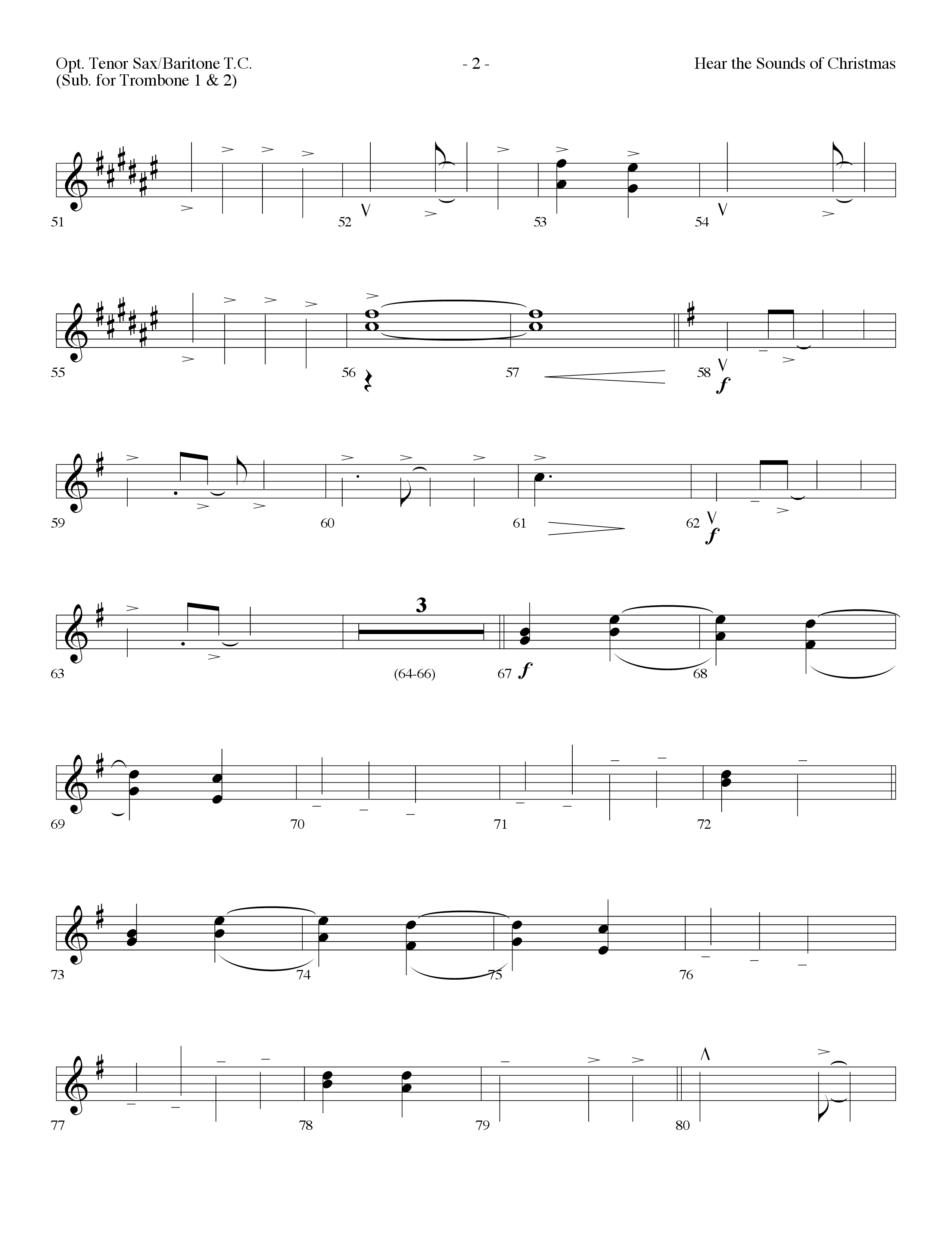 Hear The Sounds Of Christmas (with Angels We Have Heard On High) (Choral Anthem SATB) Tenor Sax/Baritone T.C. (Lifeway Choral / Arr. Dennis Allen)