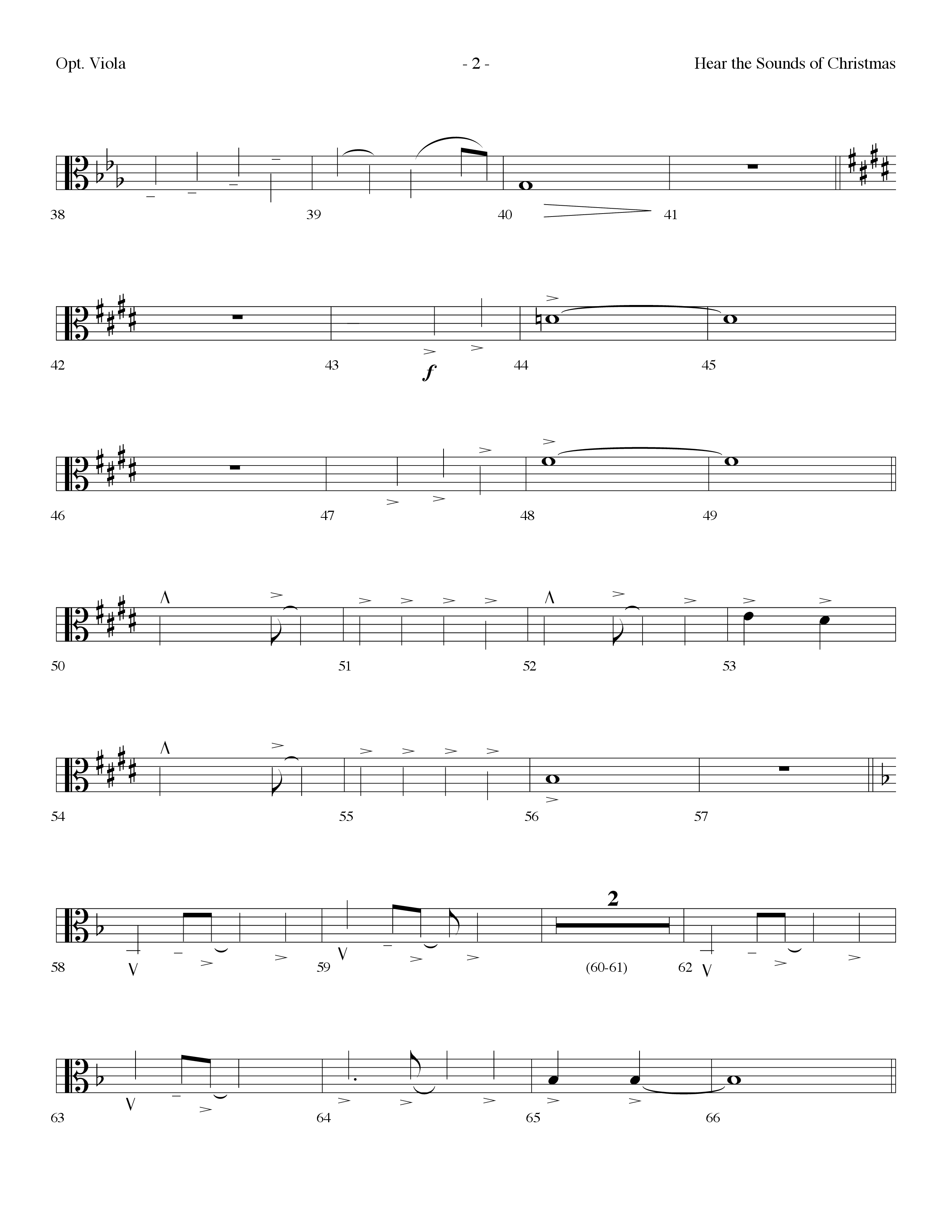 Hear The Sounds Of Christmas (with Angels We Have Heard On High) (Choral Anthem SATB) Viola (Lifeway Choral / Arr. Dennis Allen)