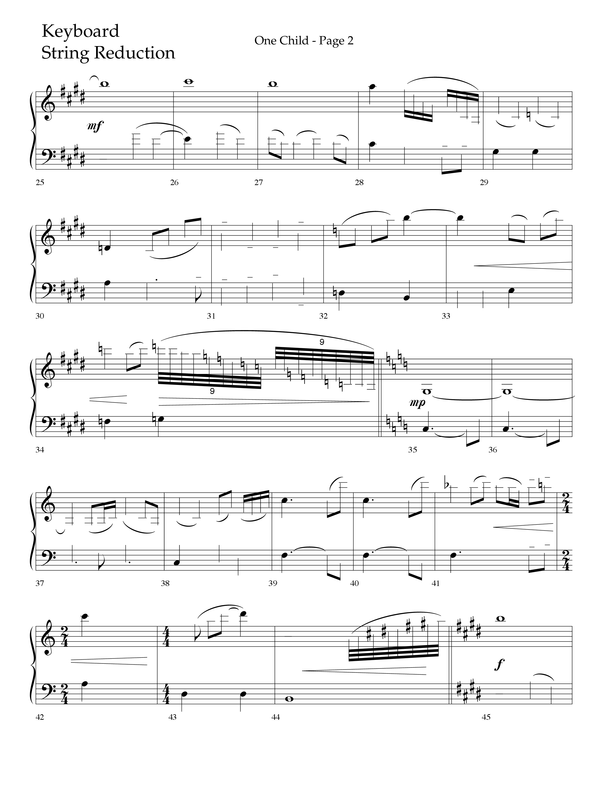 One Child (Choral Anthem SATB) String Reduction (Lifeway Choral / Arr. J. Daniel Smith)