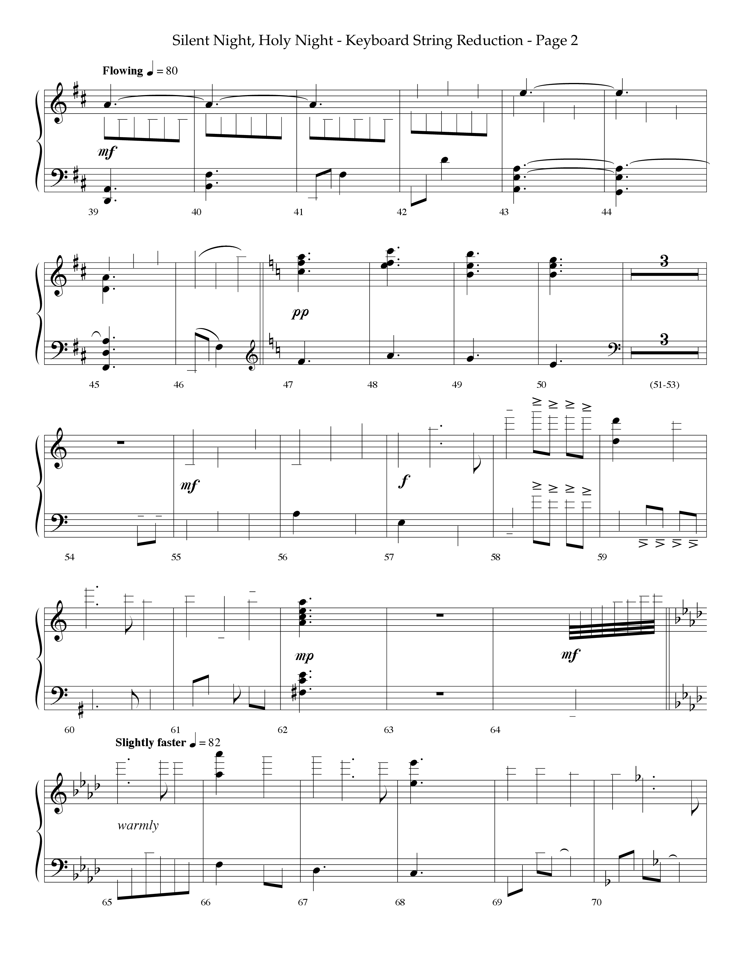 Silent Night (Choral Anthem SATB) String Reduction (Lifeway Choral / Arr. Phillip Keveren)
