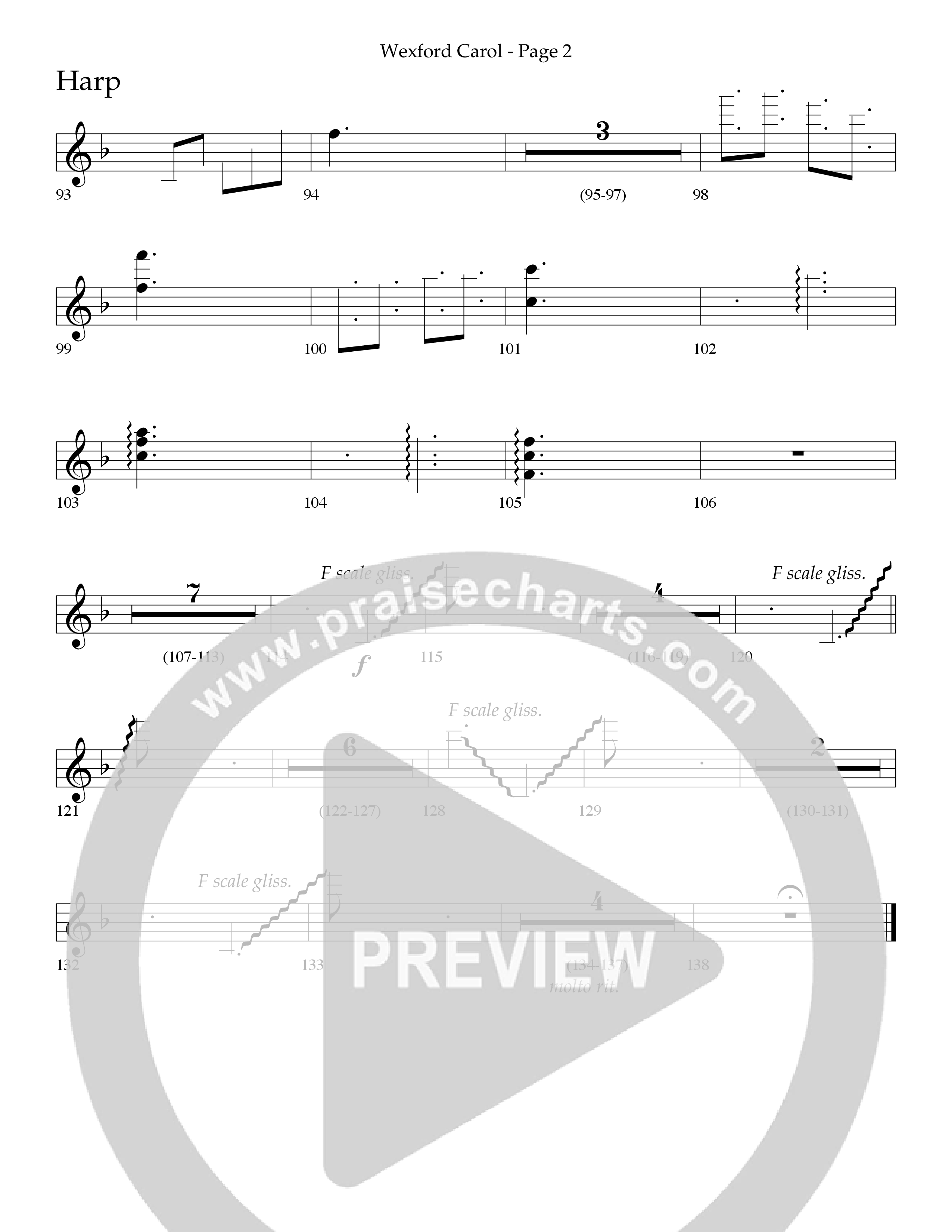 Wexford Carol (Choral Anthem SATB) Harp (Lifeway Choral / Arr. Craig Adams / Orch. Danny Zaloudik)