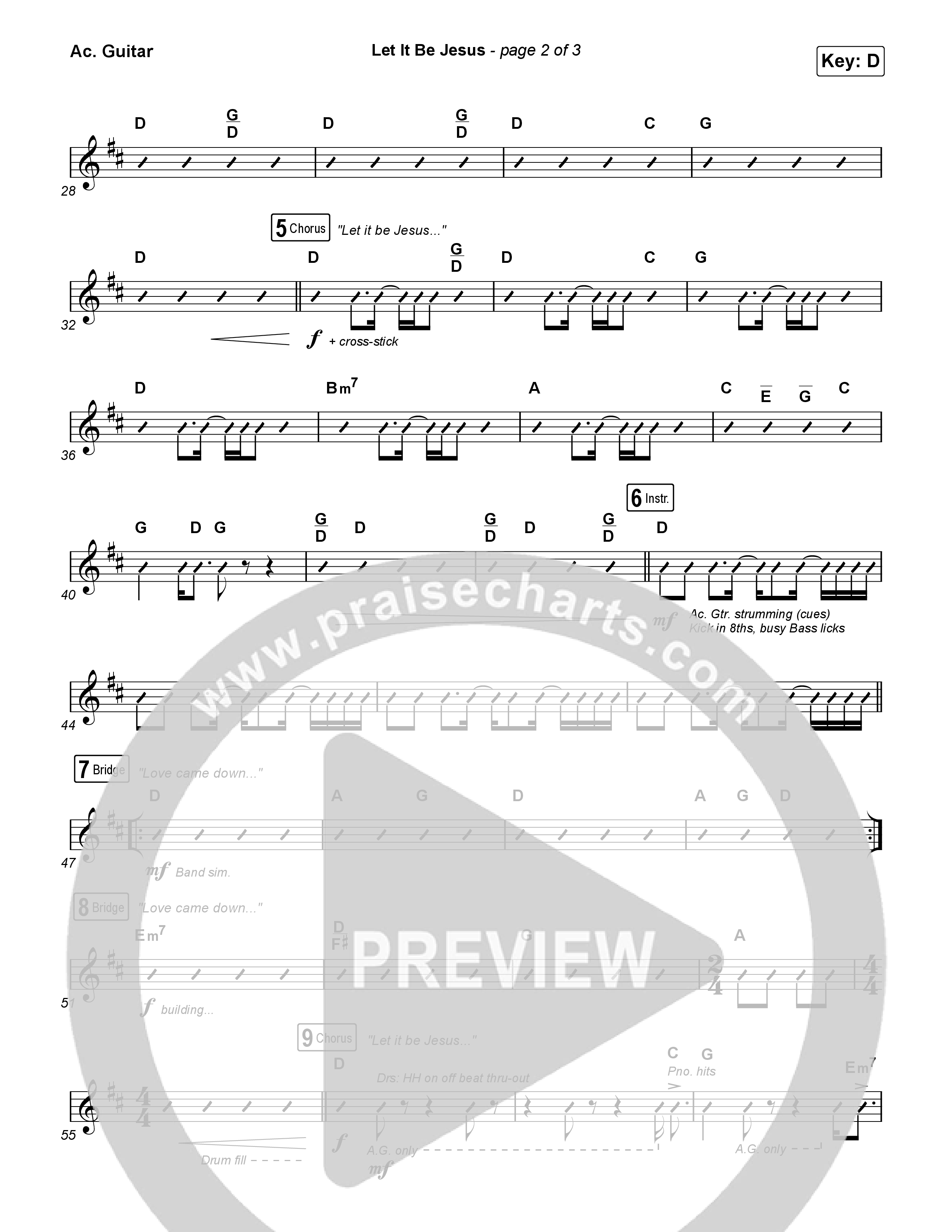 Let It Be Jesus (Live) Acoustic Guitar (We The Kingdom)