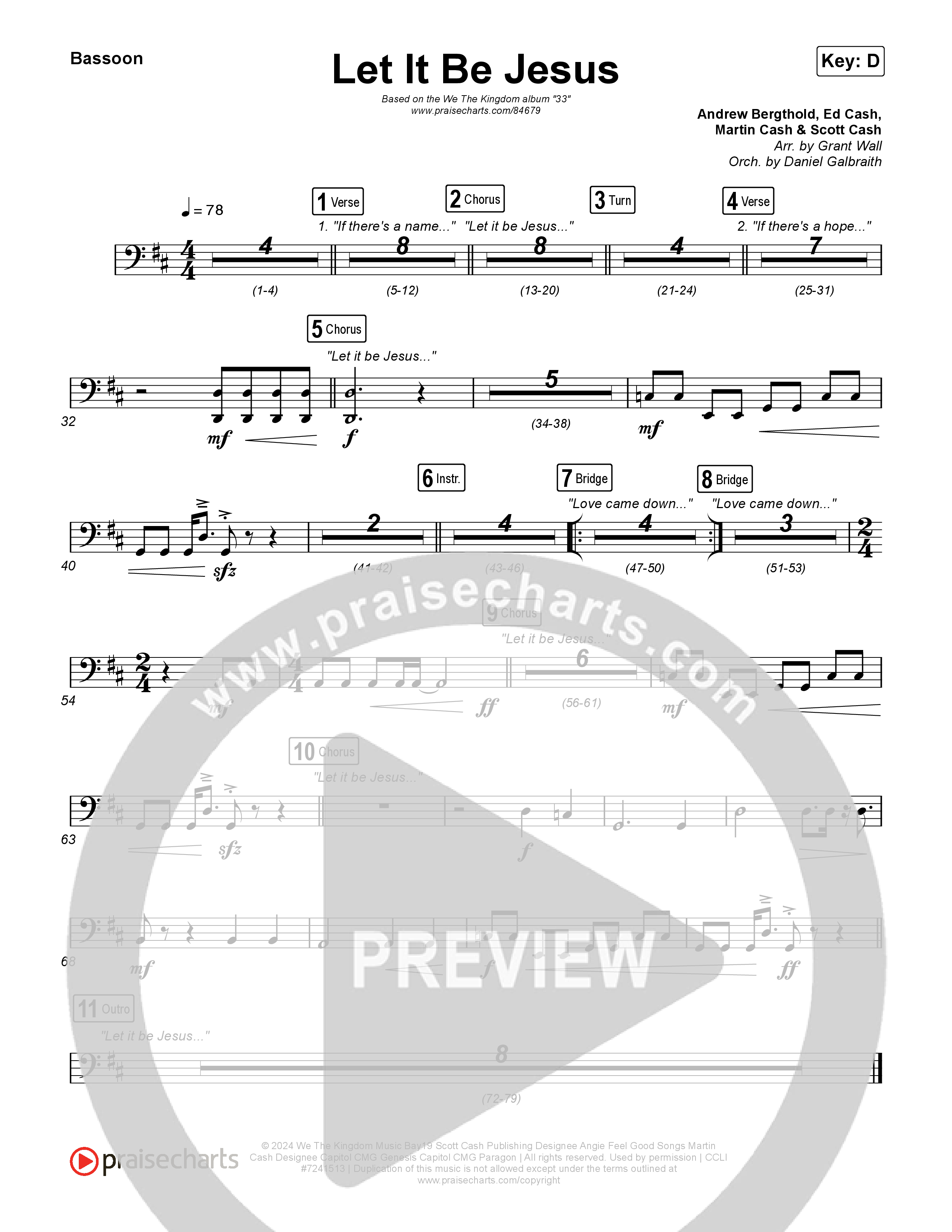 Let It Be Jesus (Live) Bassoon (We The Kingdom)