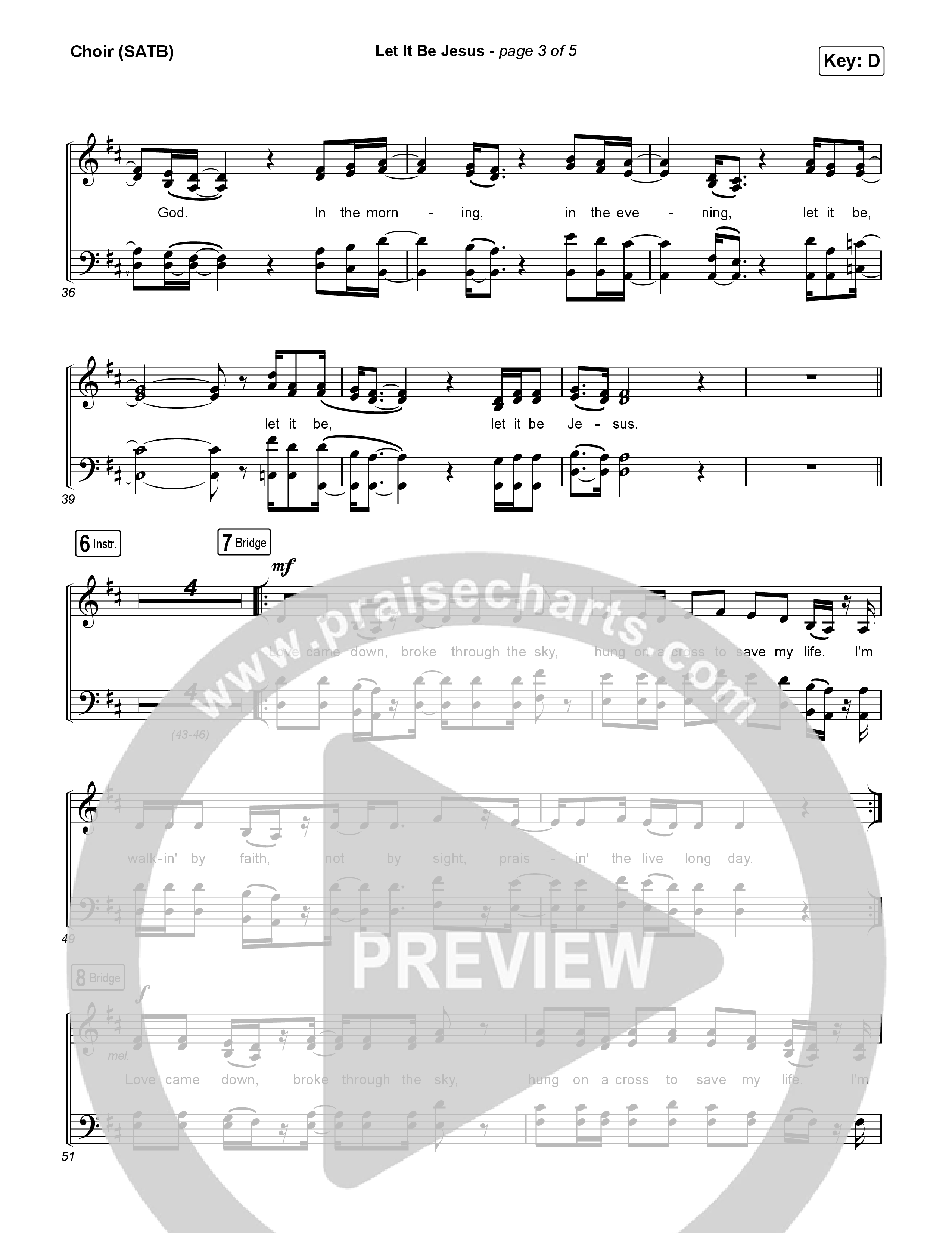 Let It Be Jesus (Live) Choir Sheet (SATB) (We The Kingdom)