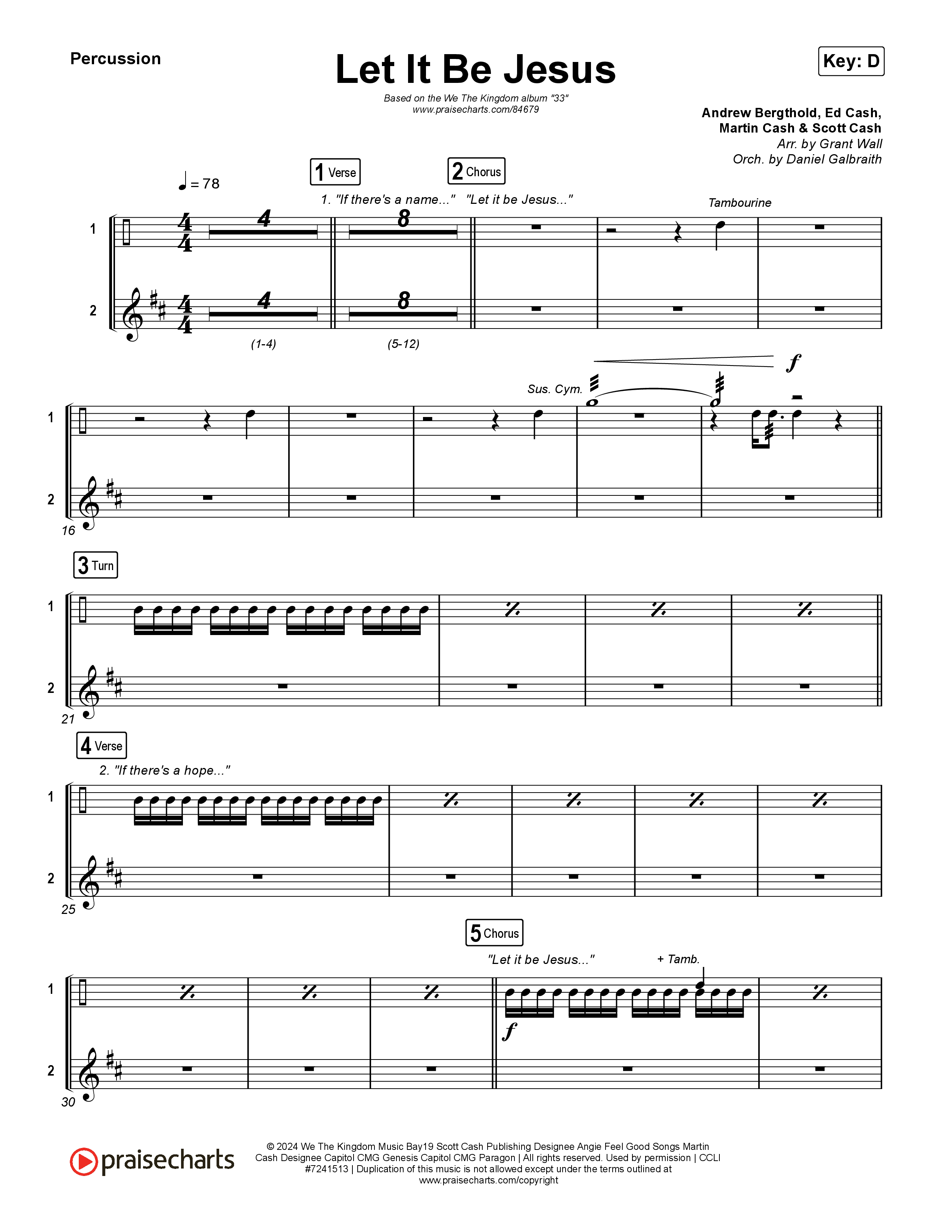 Let It Be Jesus (Live) Percussion (We The Kingdom)