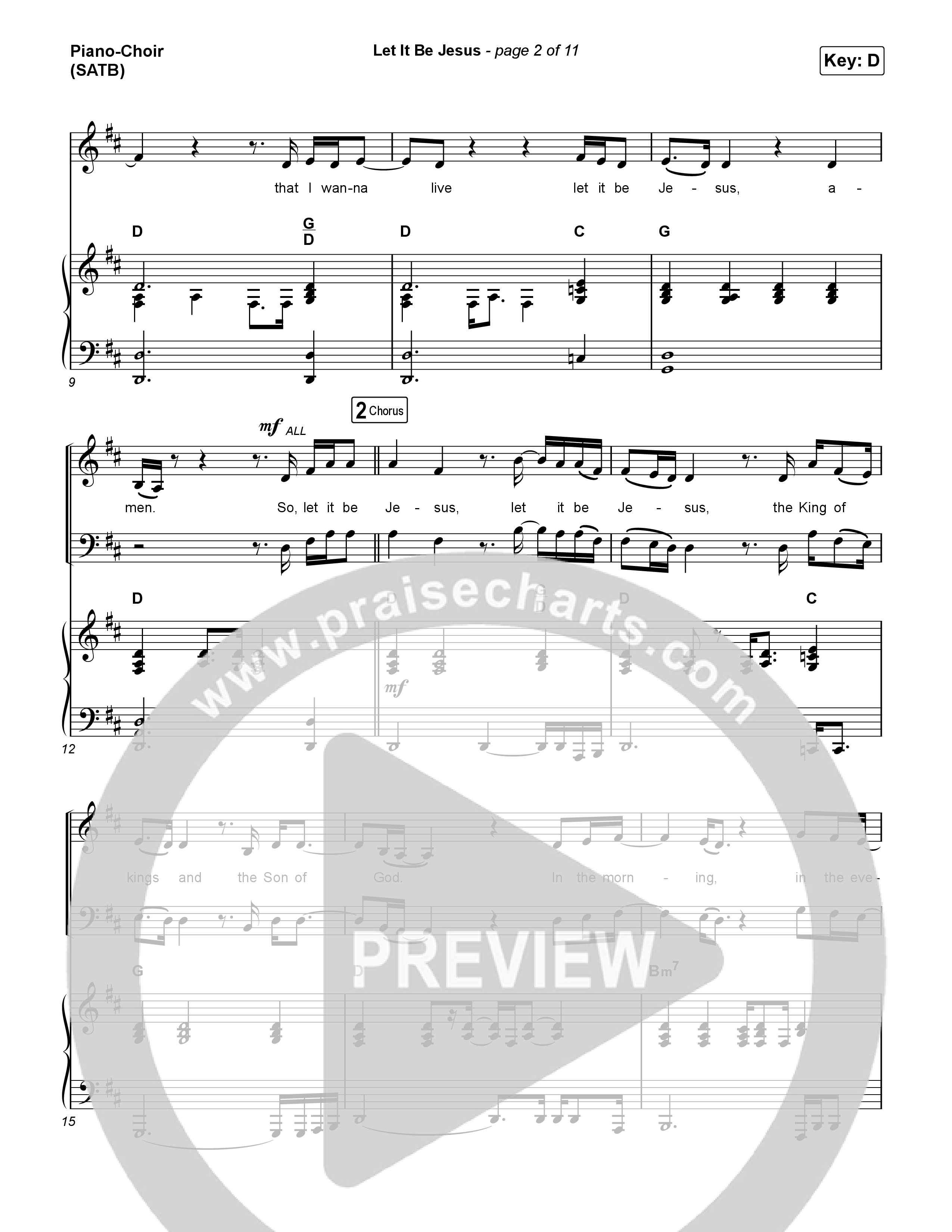 Let It Be Jesus (Live) Piano/Vocal Pack (We The Kingdom)