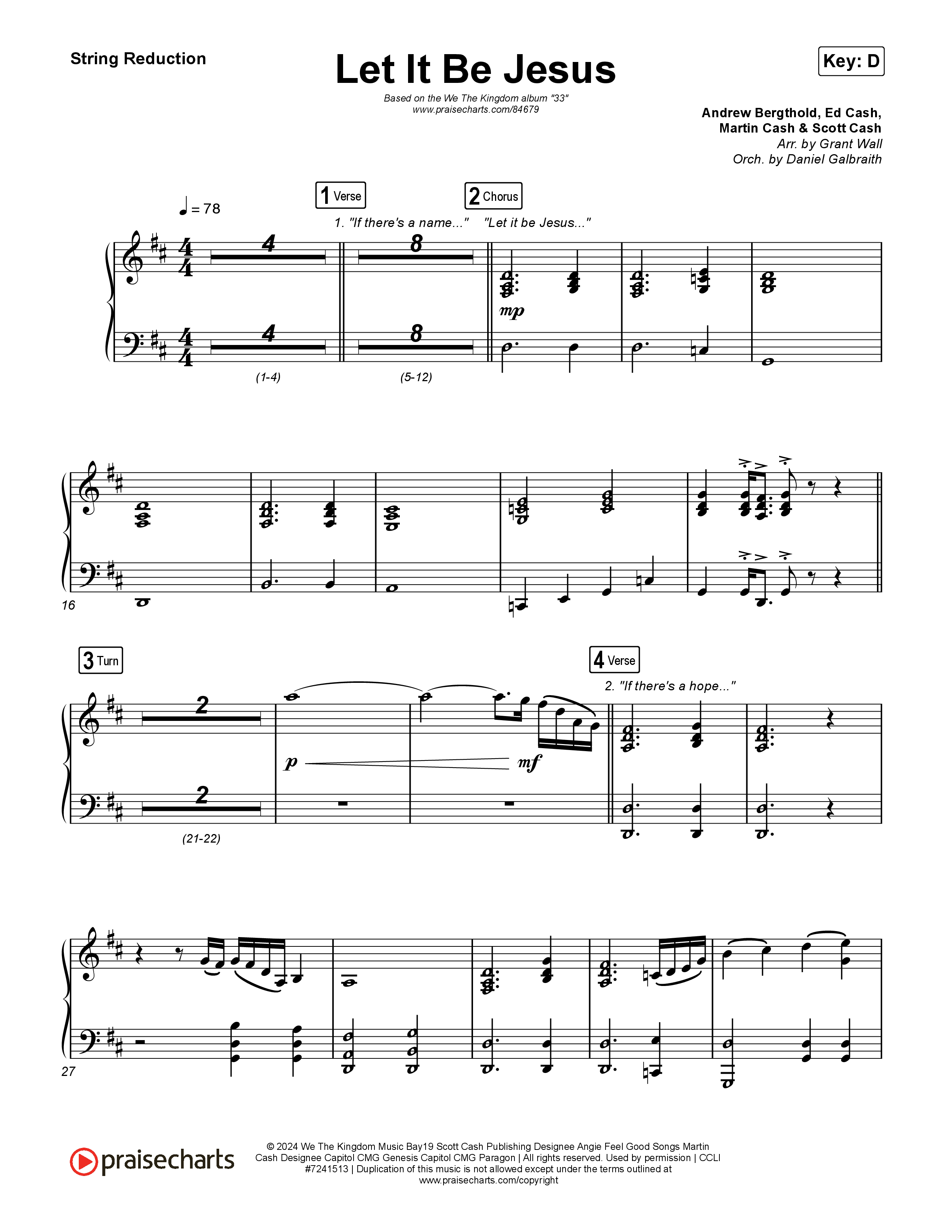 Let It Be Jesus (Live) String Reduction (We The Kingdom)