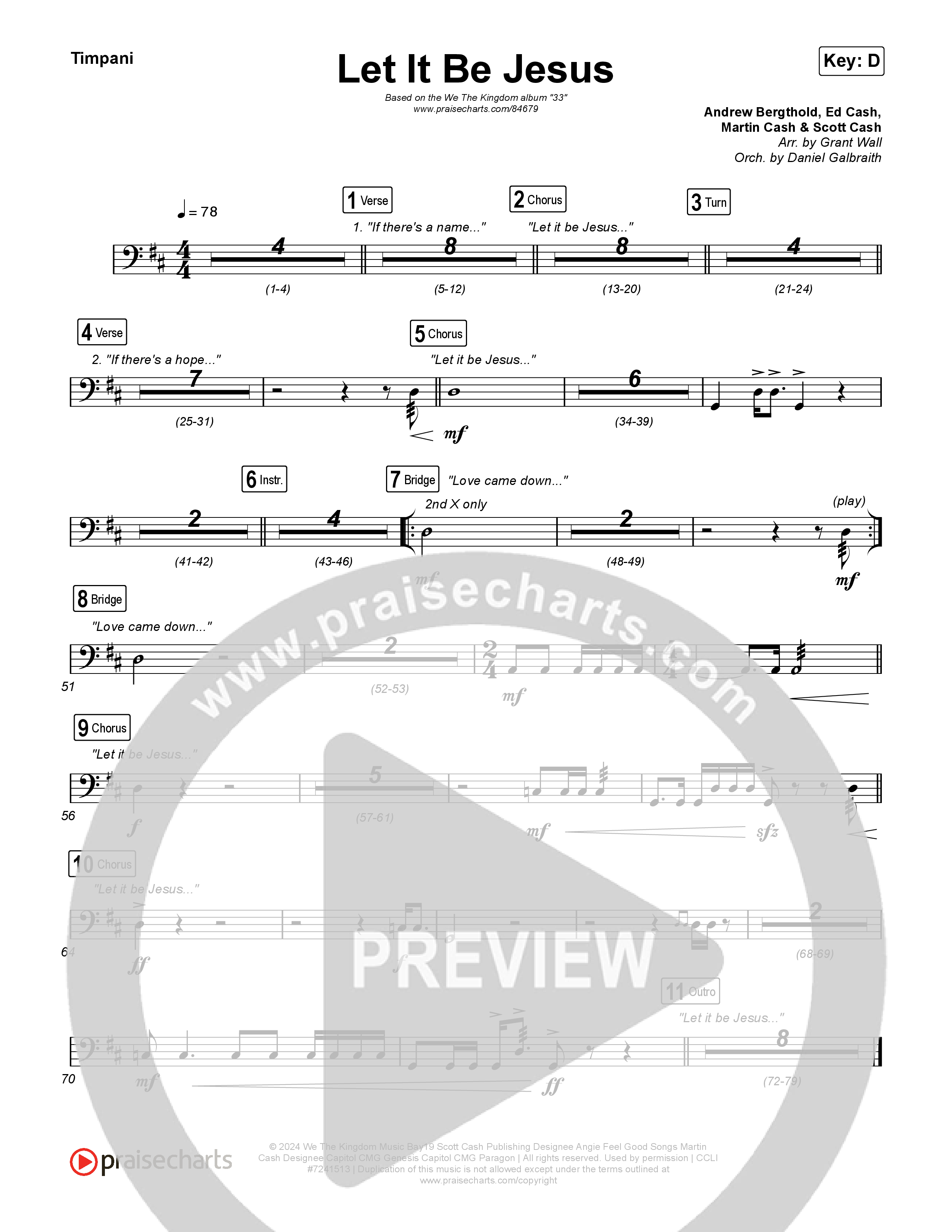 Let It Be Jesus (Live) Timpani (We The Kingdom)