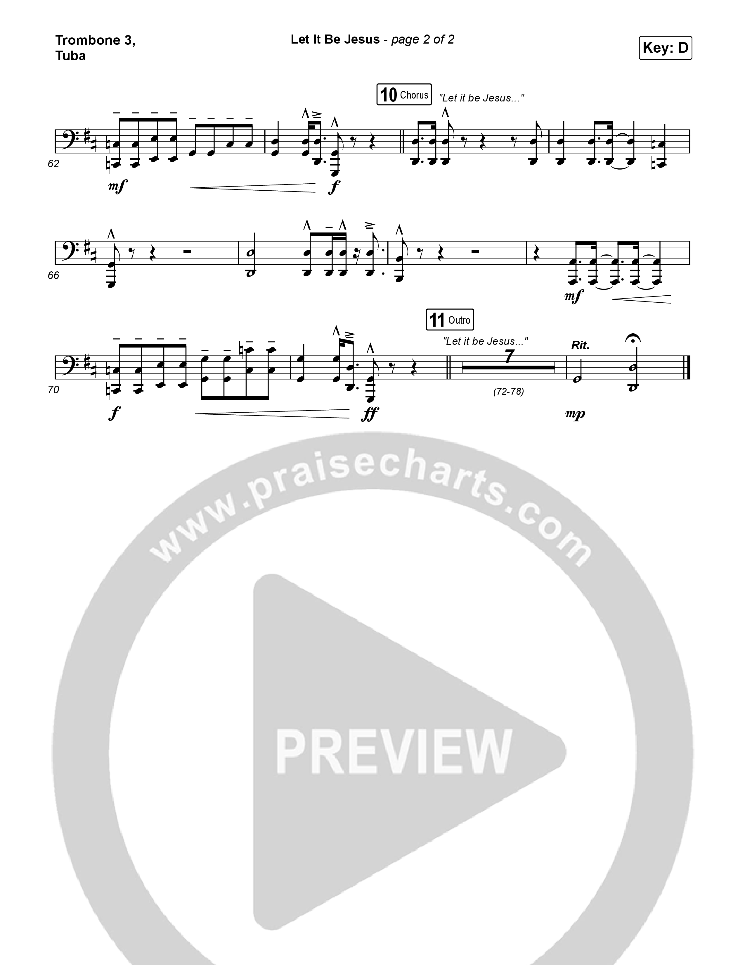 Let It Be Jesus (Live) Trombone 3/Tuba (We The Kingdom)