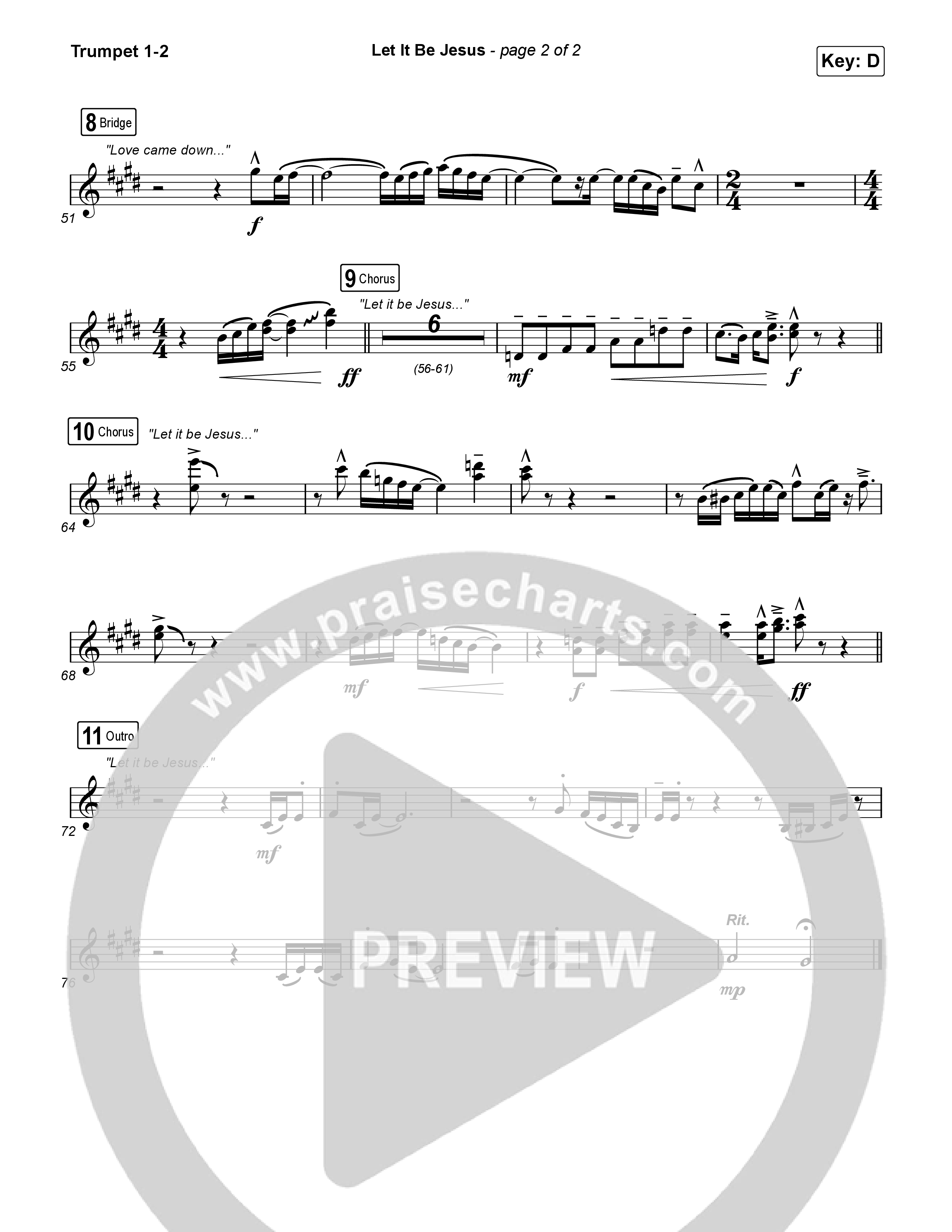 Let It Be Jesus (Live) Trumpet 1,2 (We The Kingdom)