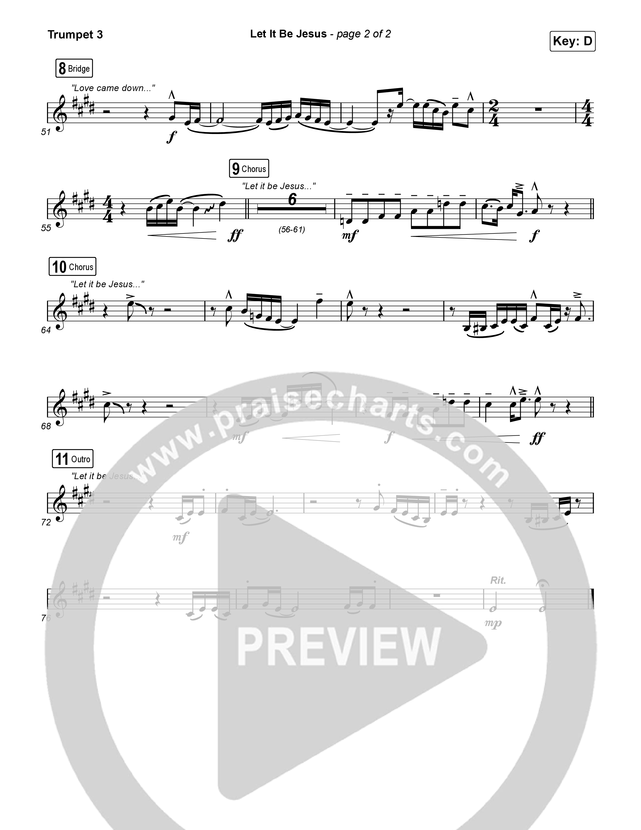 Let It Be Jesus (Live) Trumpet 3 (We The Kingdom)