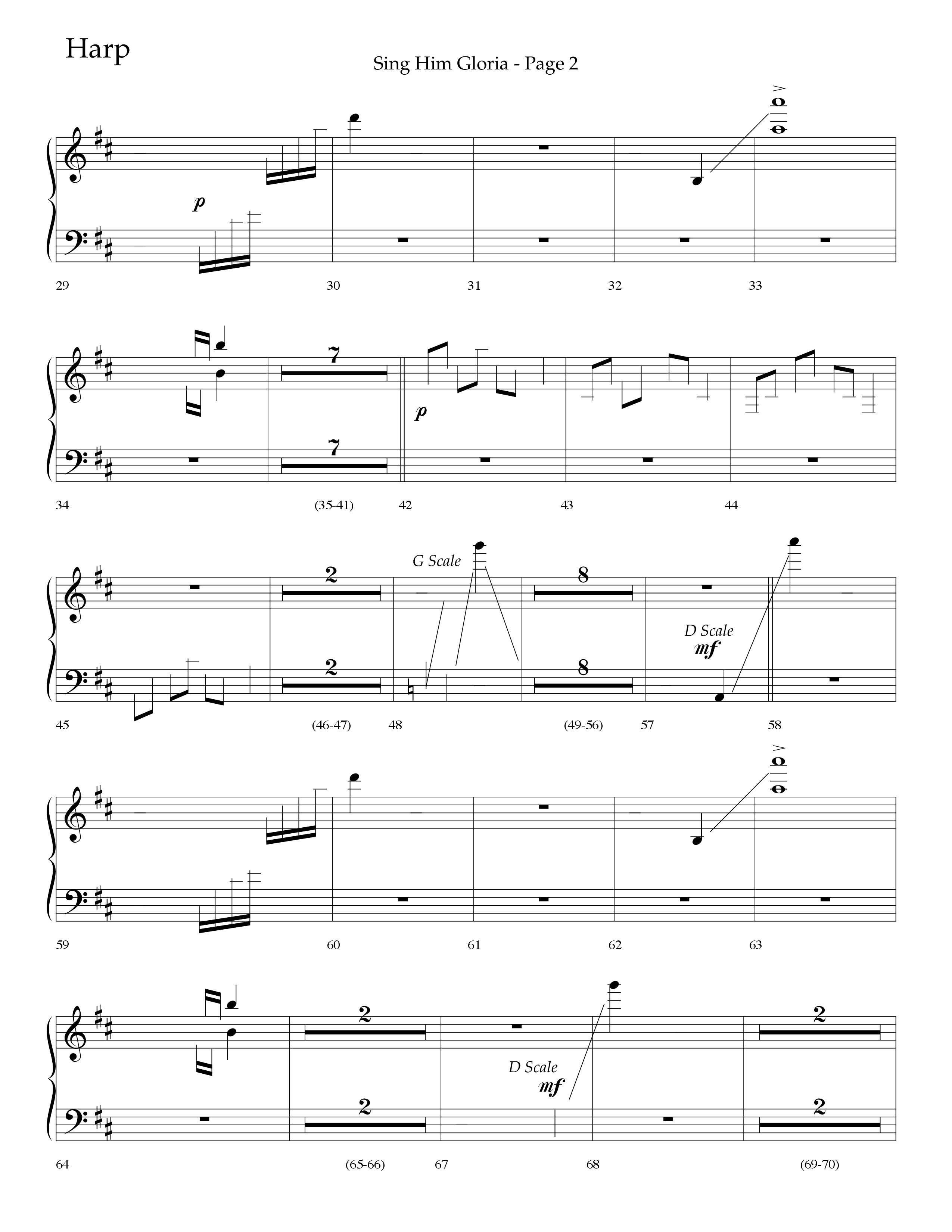 Sing Him Gloria (Choral Anthem SATB) Harp (Lifeway Choral / Arr. J. Daniel Smith)