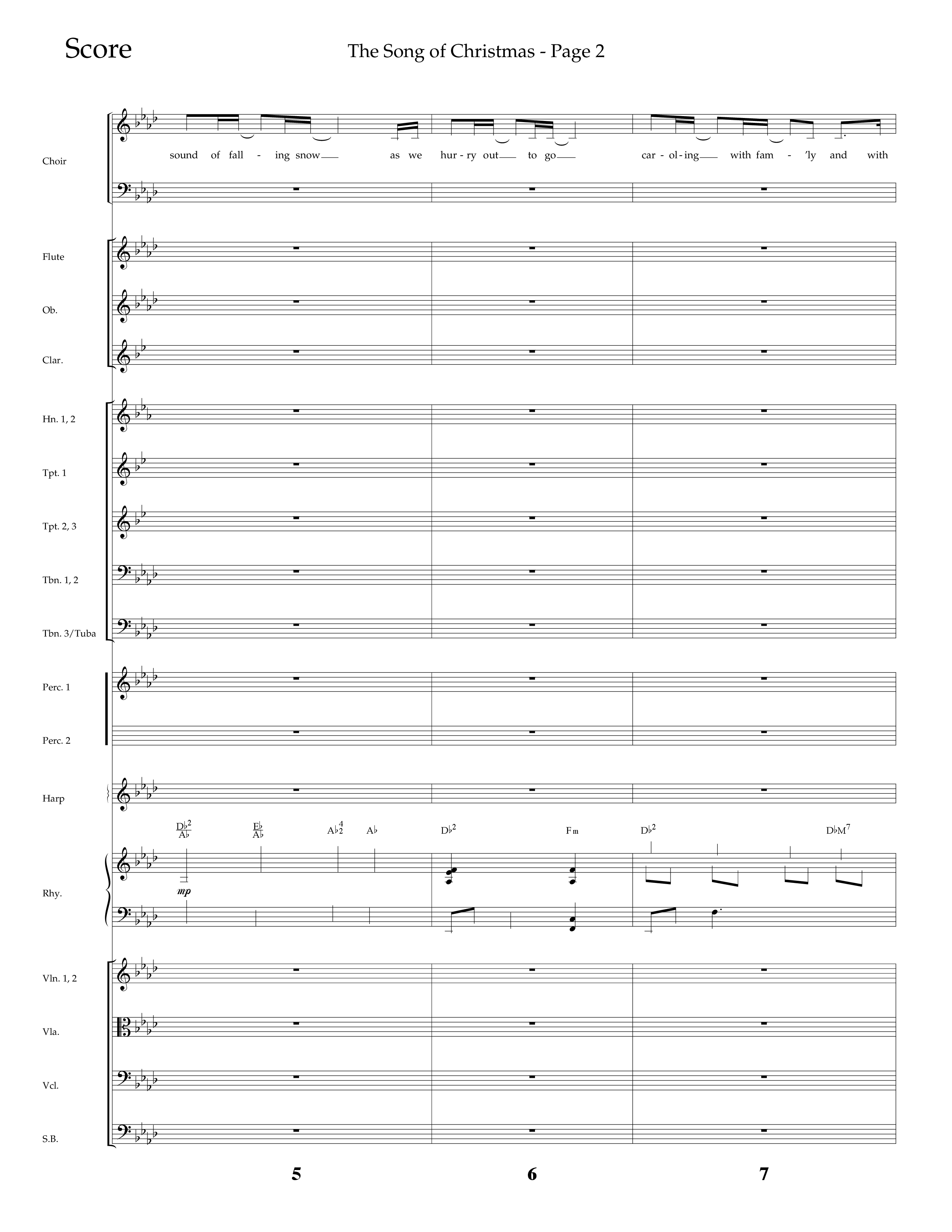 The Song Of Christmas (Choral Anthem SATB) Orchestration (Lifeway Choral / Arr. Cliff Duren)