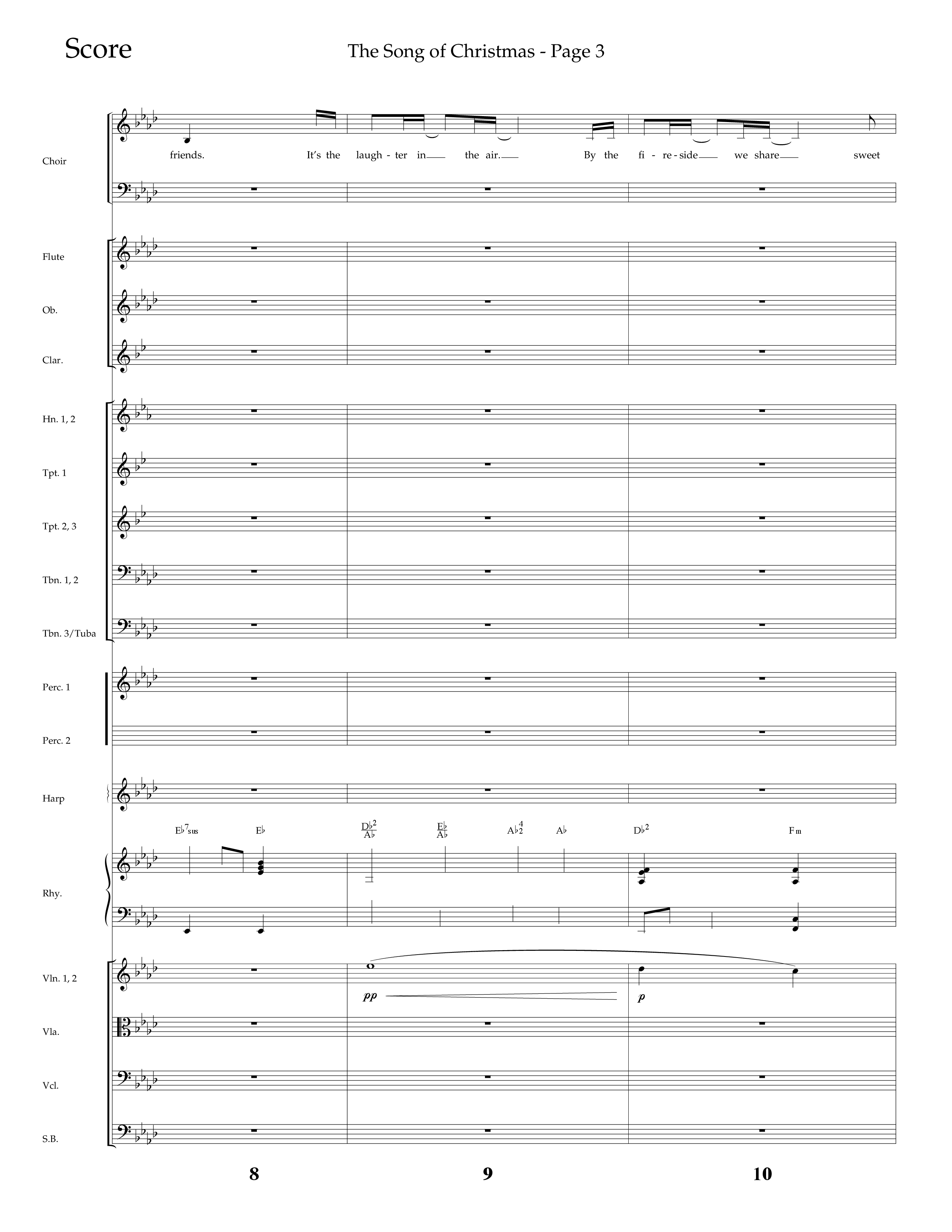 The Song Of Christmas (Choral Anthem SATB) Orchestration (Lifeway Choral / Arr. Cliff Duren)