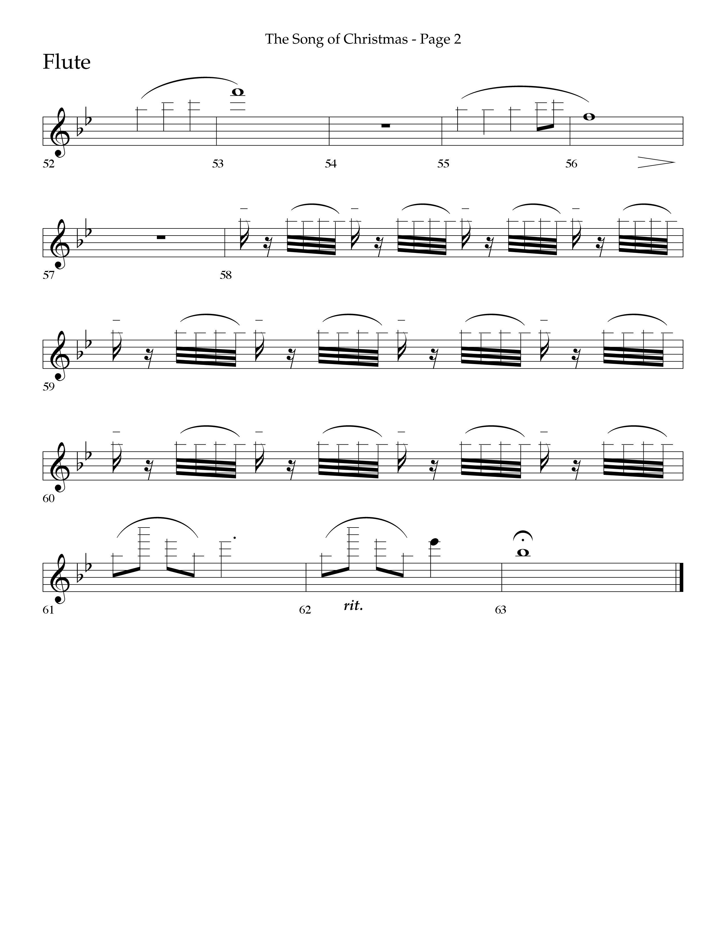 The Song Of Christmas (Choral Anthem SATB) Flute (Lifeway Choral / Arr. Cliff Duren)
