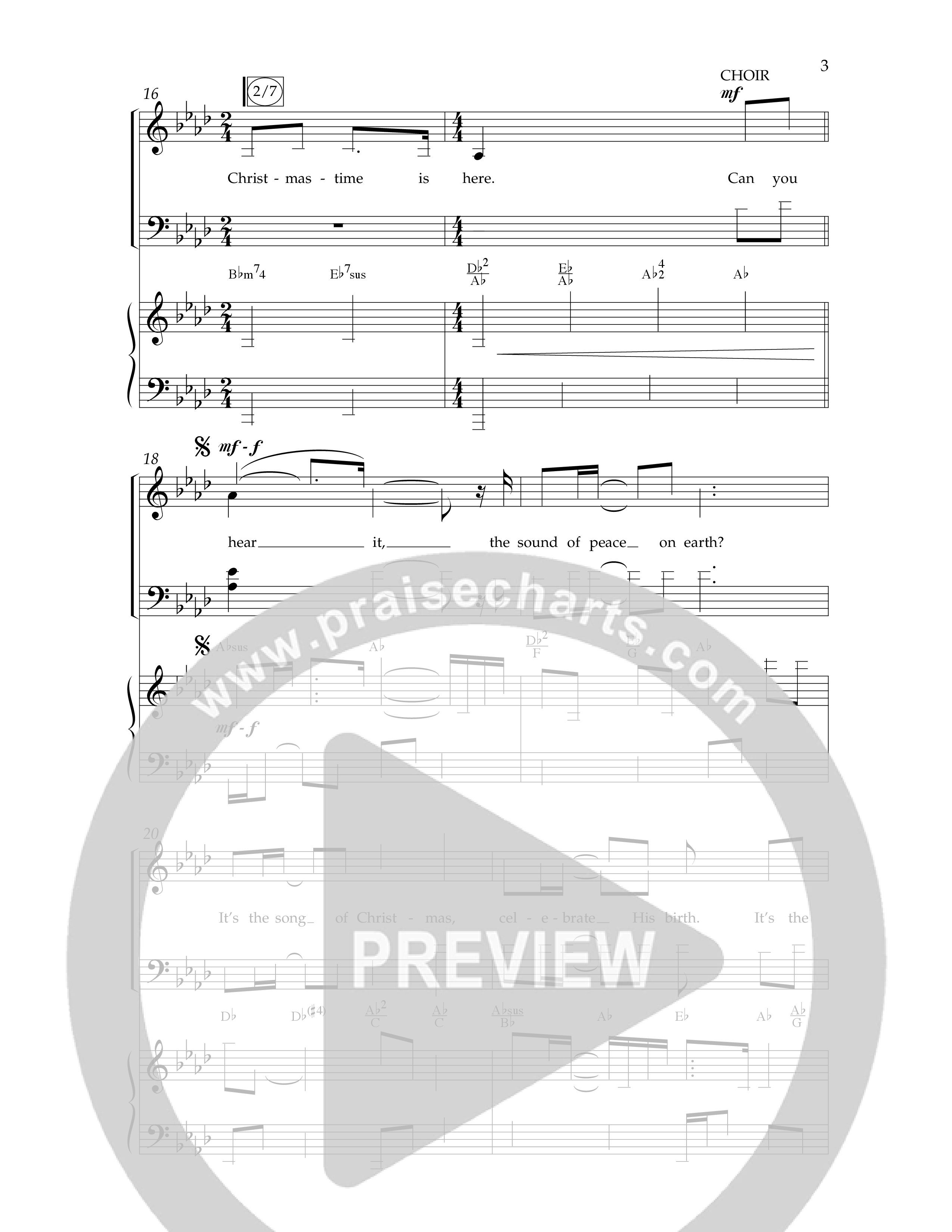 The Song Of Christmas (Choral Anthem SATB) Anthem (SATB/Piano) (Lifeway Choral / Arr. Cliff Duren)