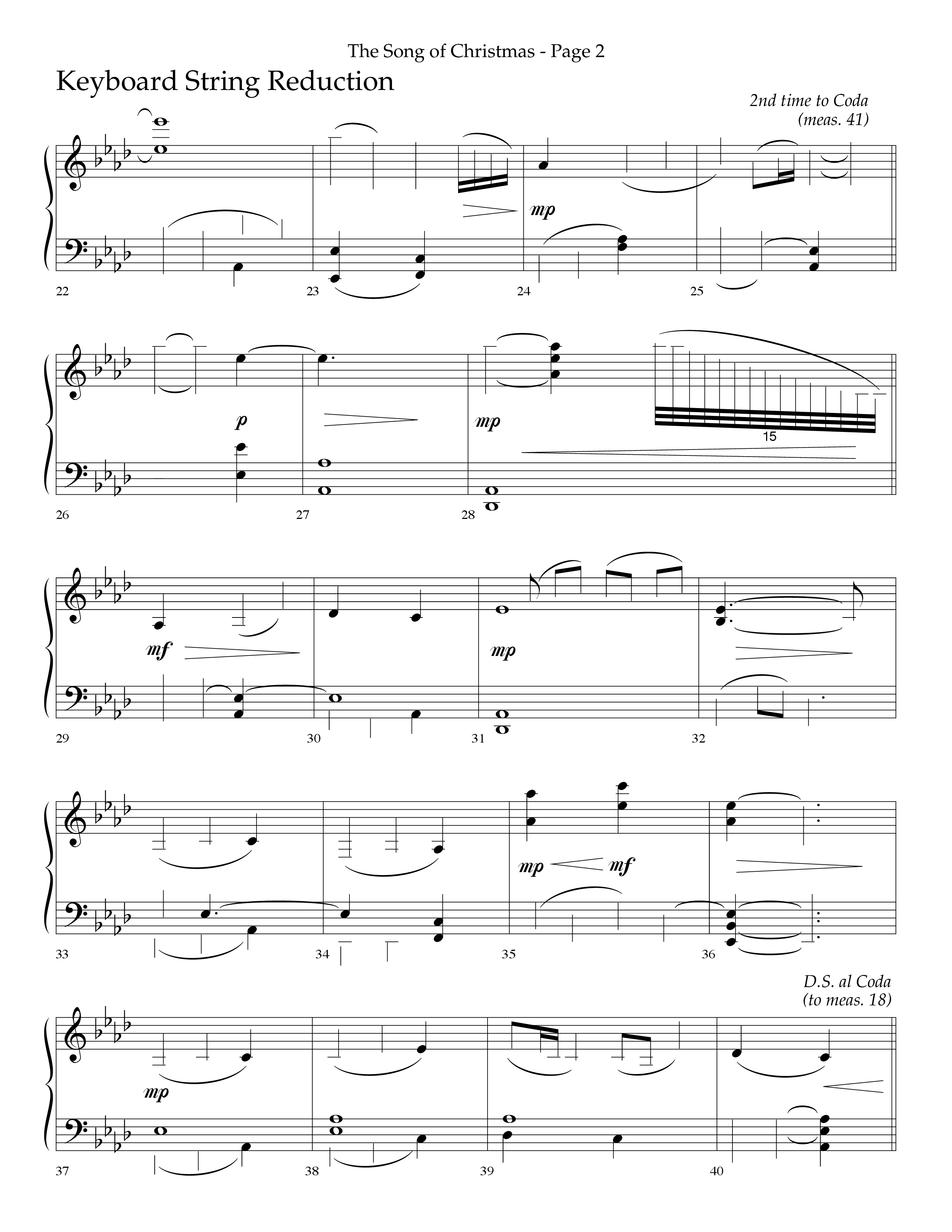 The Song Of Christmas (Choral Anthem SATB) String Reduction (Lifeway Choral / Arr. Cliff Duren)