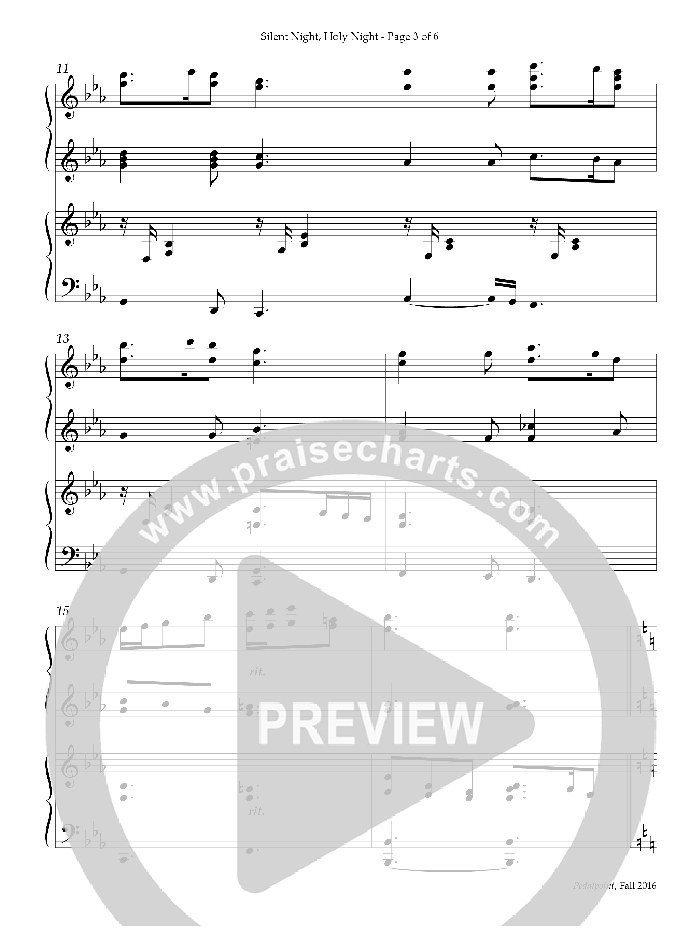 Silent Night Holy Night (Instrumental) Piano Solo (Lifeway Worship / Arr. Carol Tornquist)