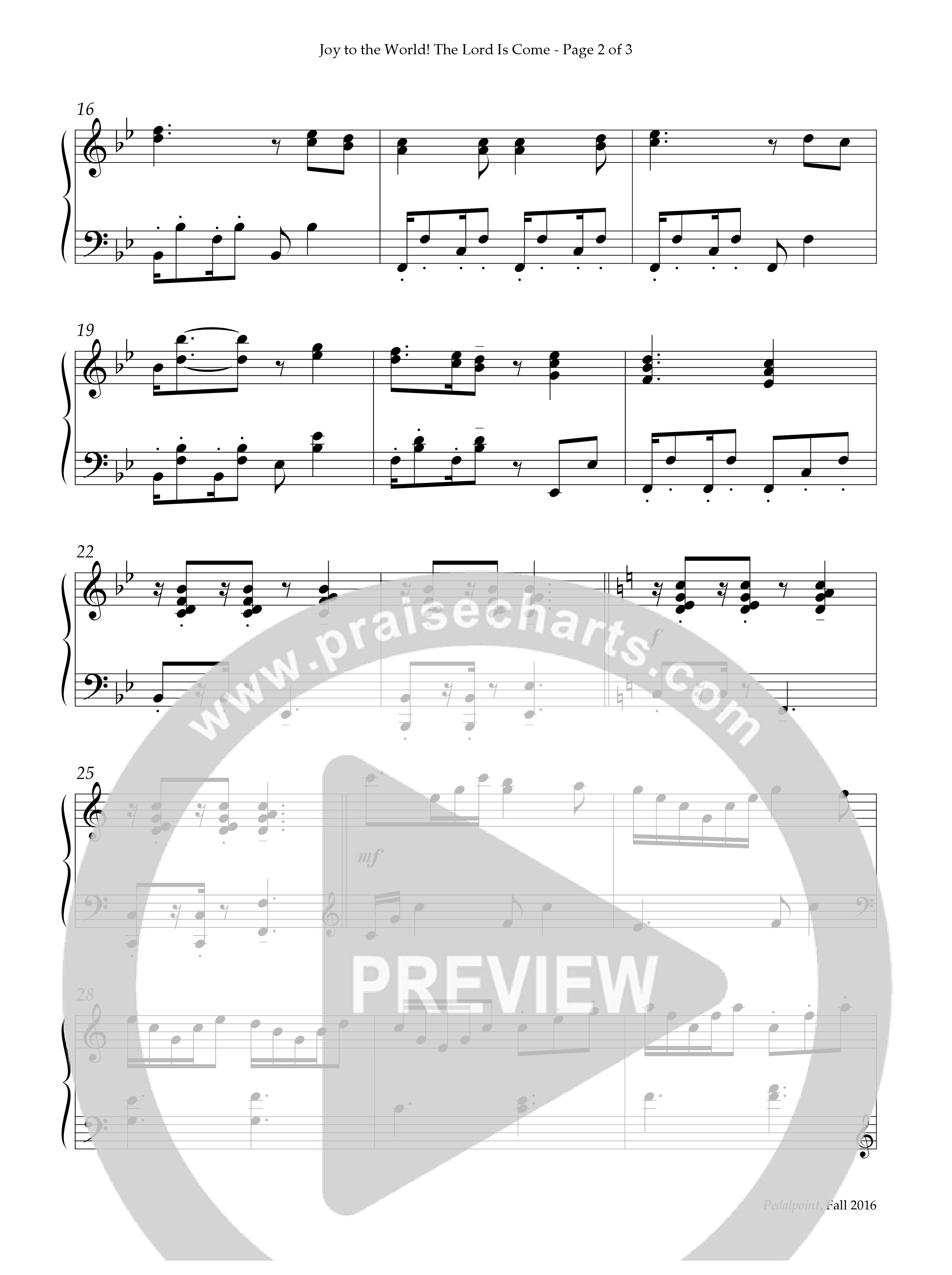 Joy To The World (Instrumental) Piano Solo (Lifeway Worship / Arr. Marty Hamby)