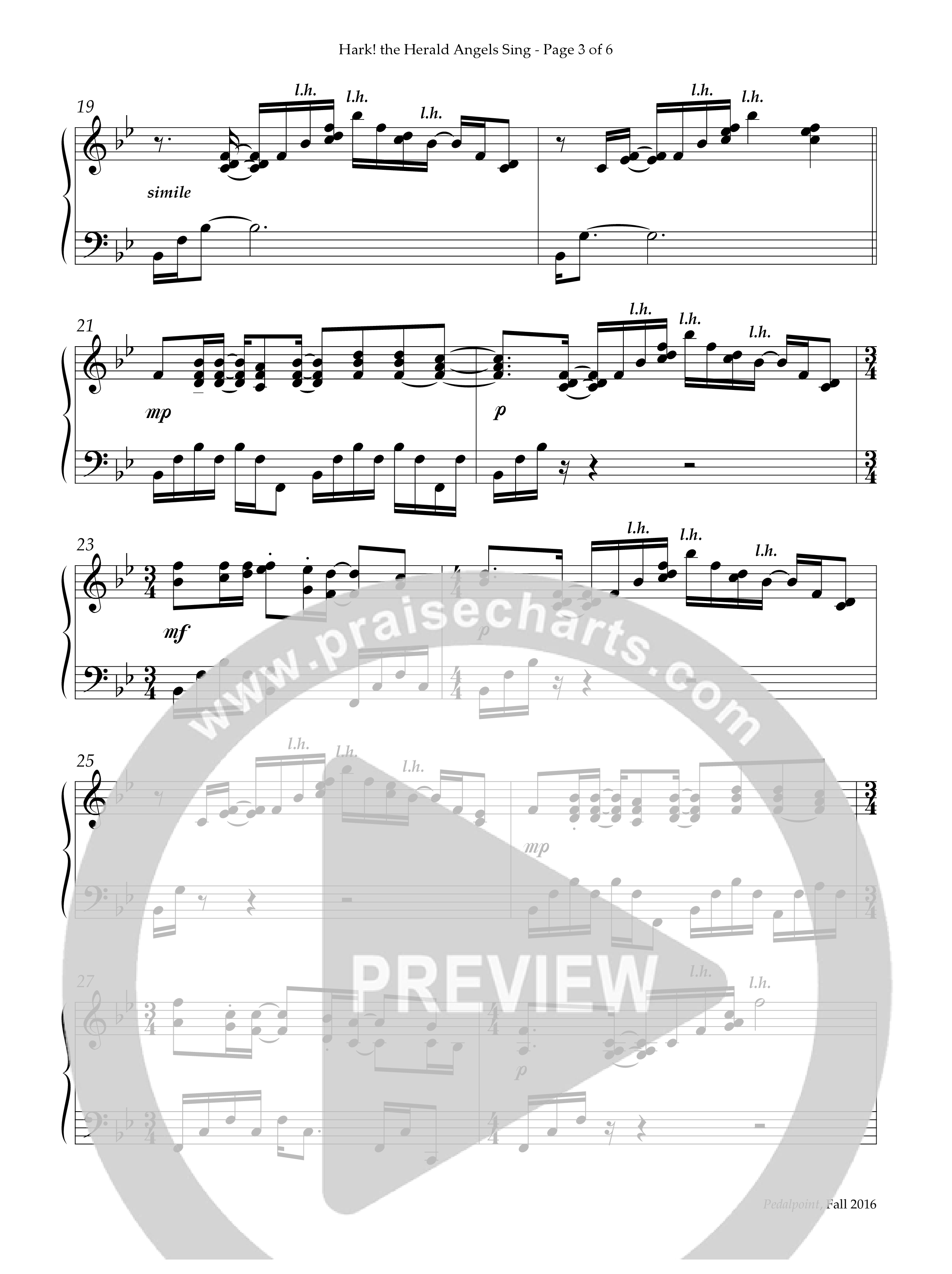 Hark The Herald Angels Sing (Instrumental) Piano Solo (Lifeway Worship / Arr. Martha Kelsey)