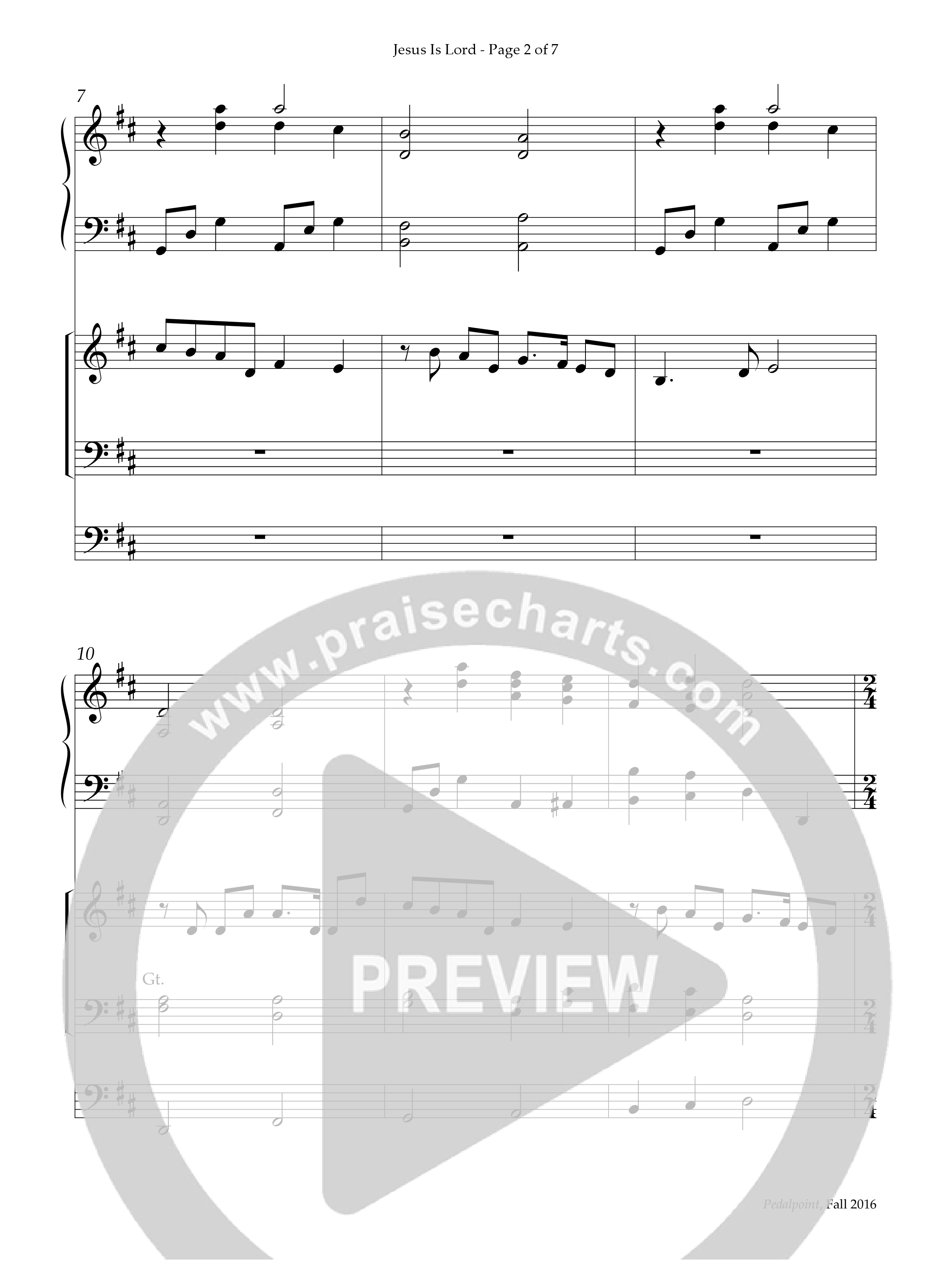 Jesus Is Lord (with He Is Lord) (Instrumental) Piano-Organ (Lifeway Worship / Arr. Keith Christopher)