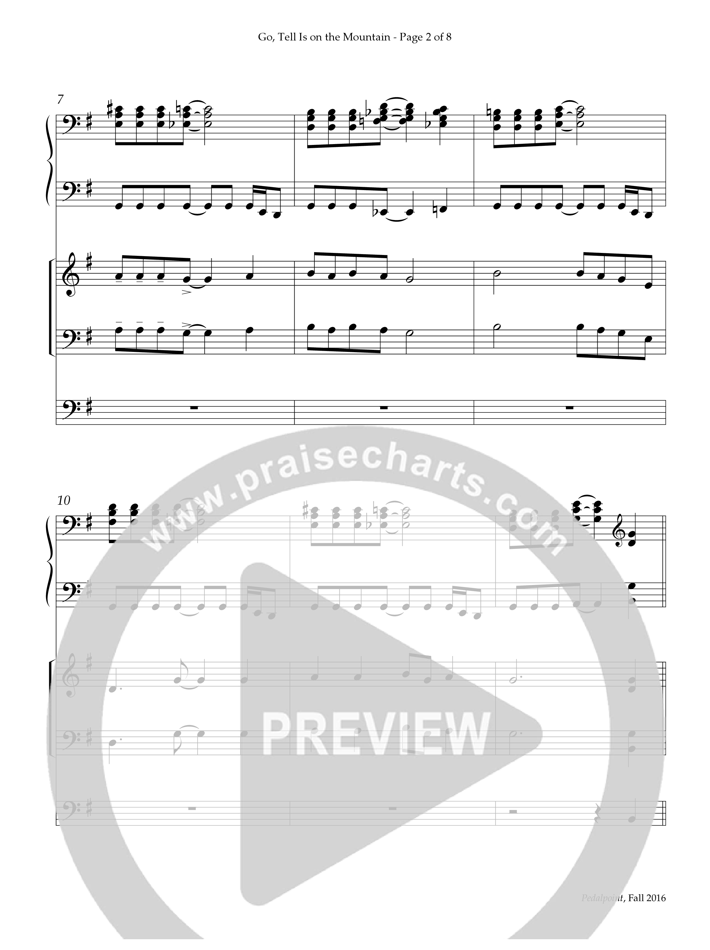 Go Tell It On The Mountain (Instrumental) Piano-Organ (Lifeway Worship / Arr. Todd Billingsley)