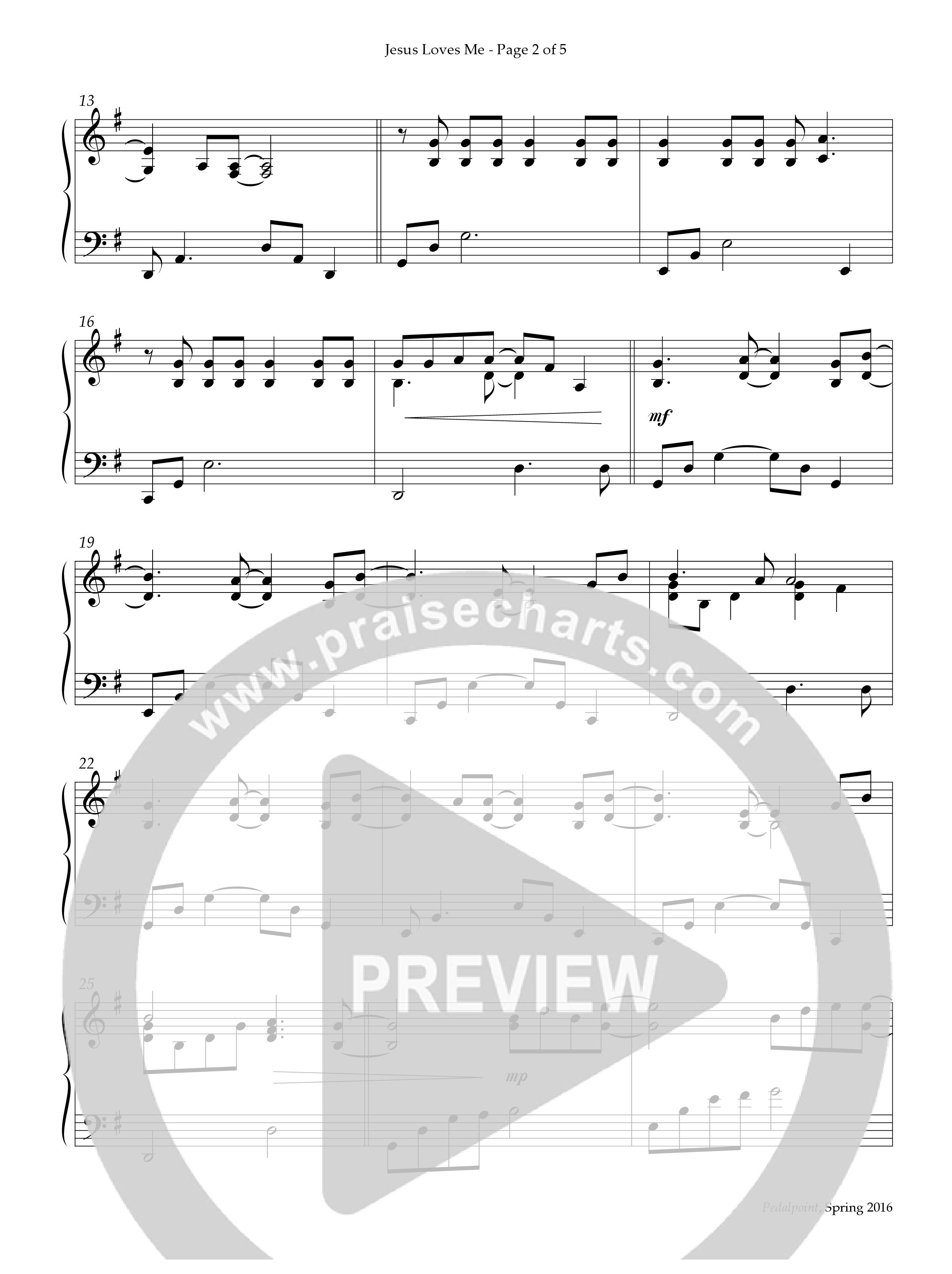 Jesus Loves Me (Instrumental) Piano Solo (Lifeway Worship / Arr. Bill Wolaver)