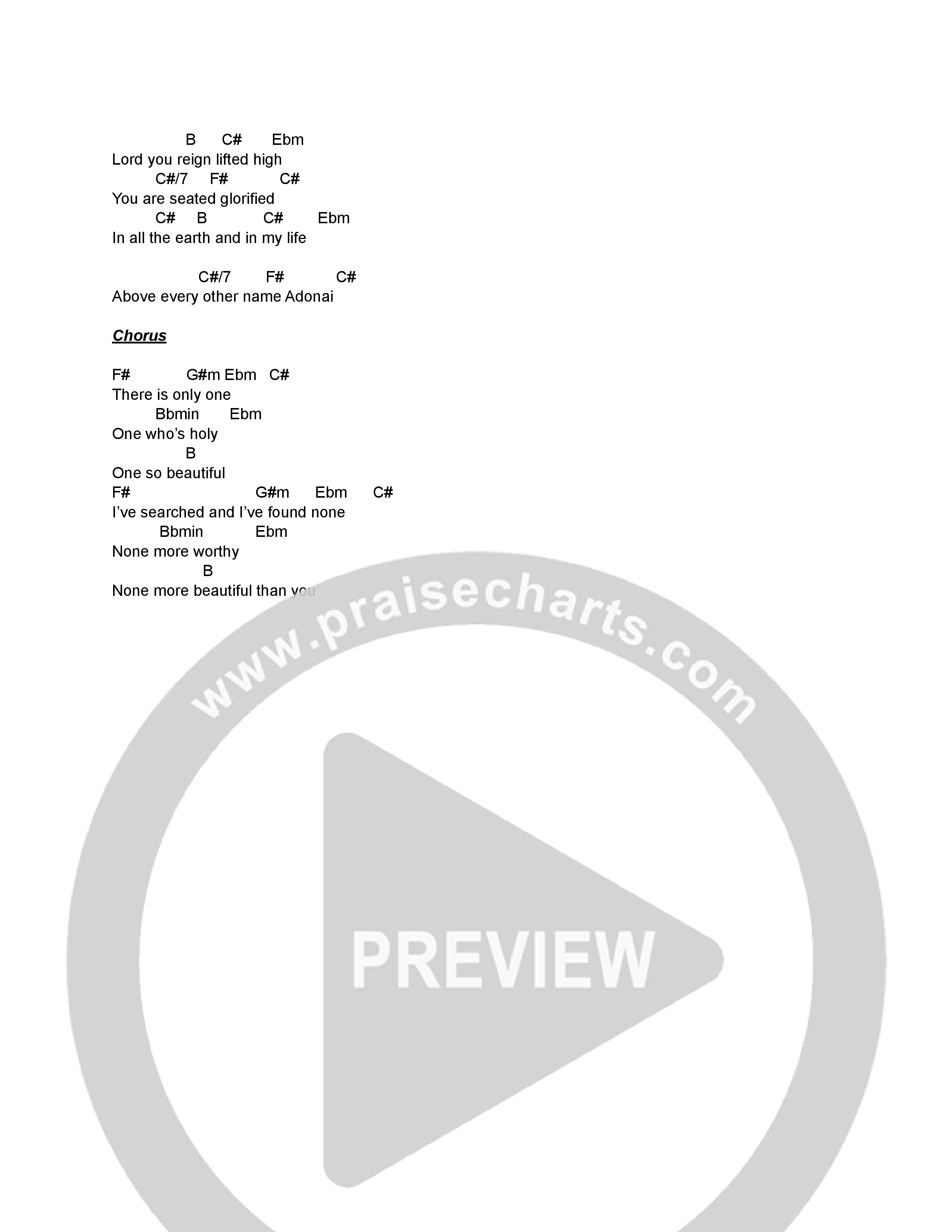 Adonai (Acoustic) Chord Chart (FOUNT)