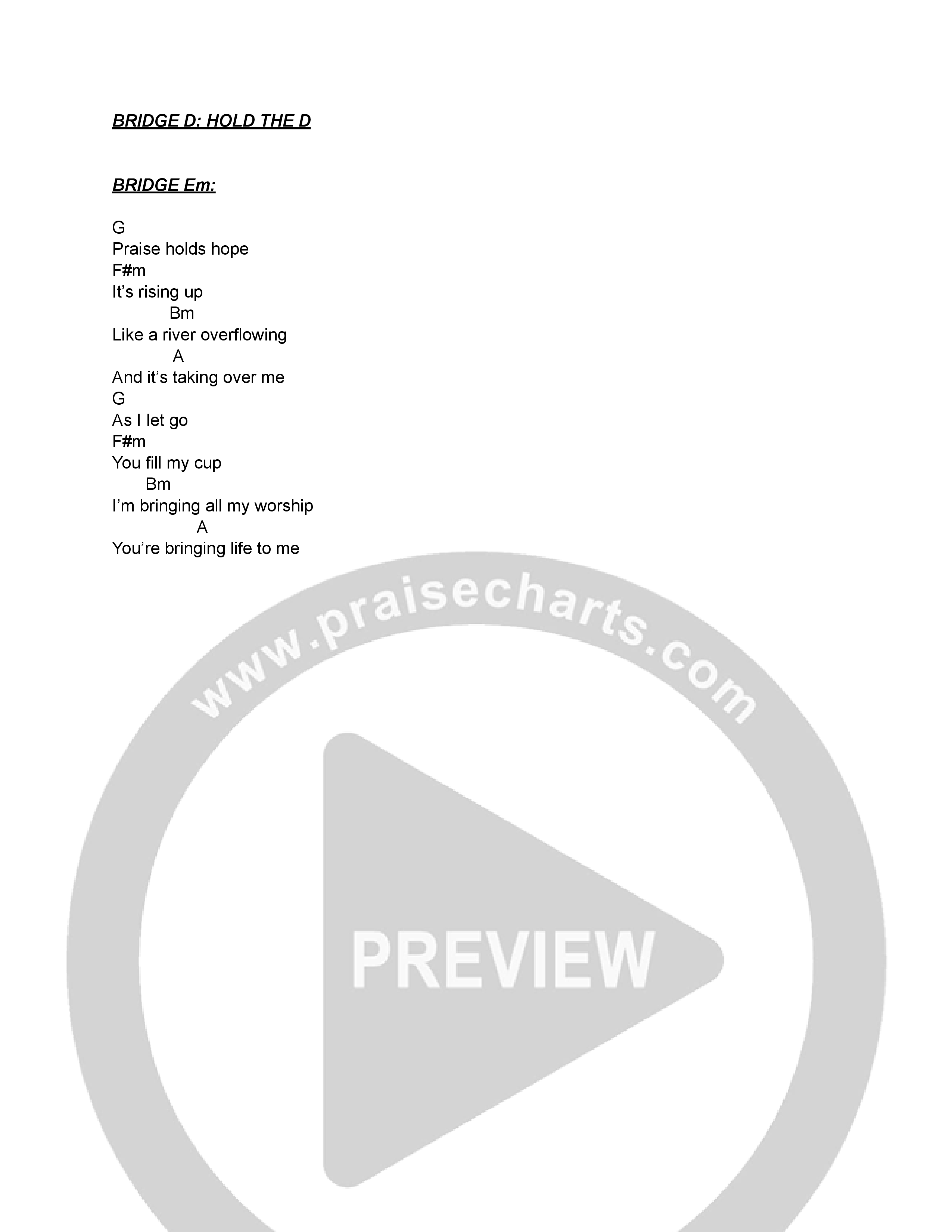 Bless The Lord (Acoustic) Chord Chart (FOUNT)