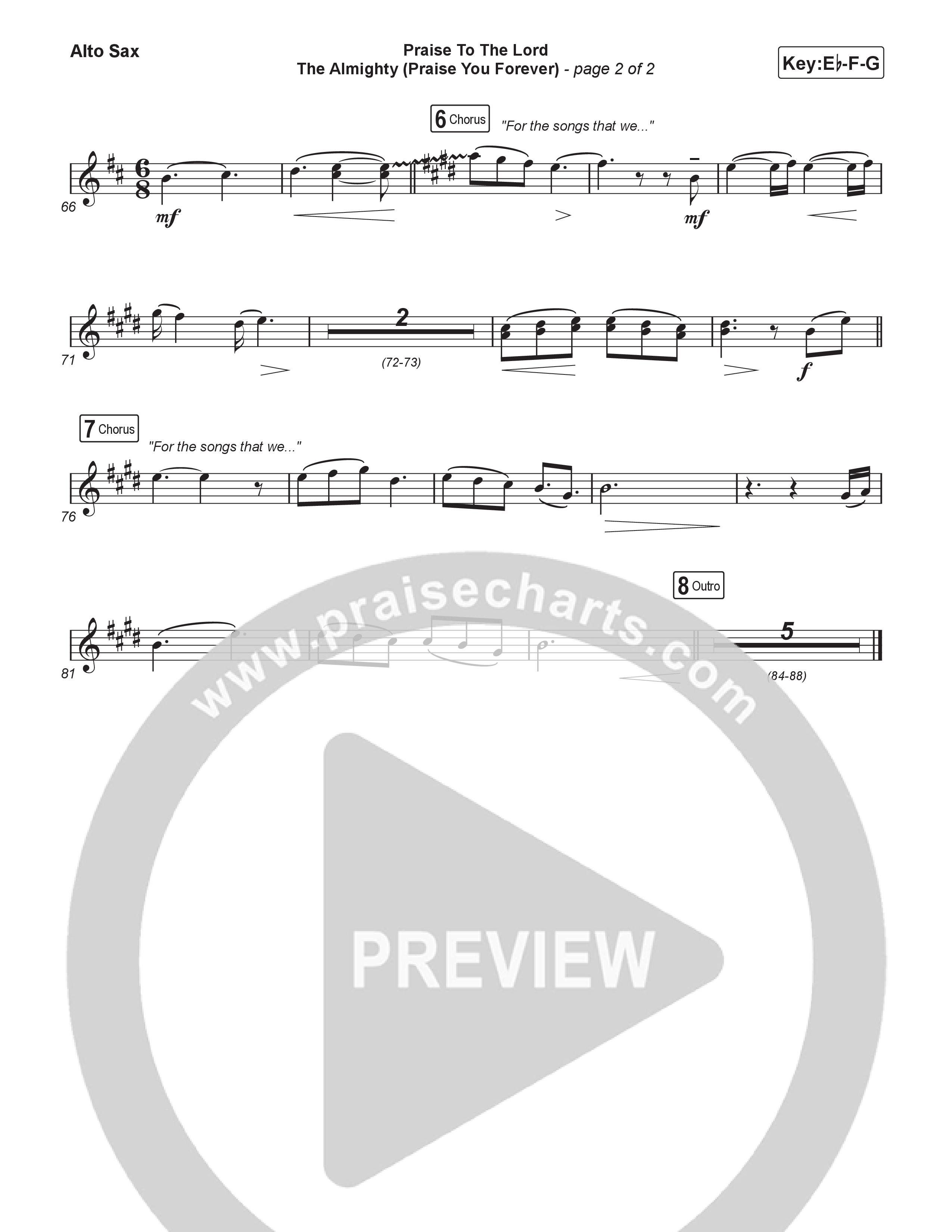 Praise To The Lord The Almighty (Praise You Forever) (Choral/SATB) Sax Pack (Travis Cottrell / Arr. Mason Brown)