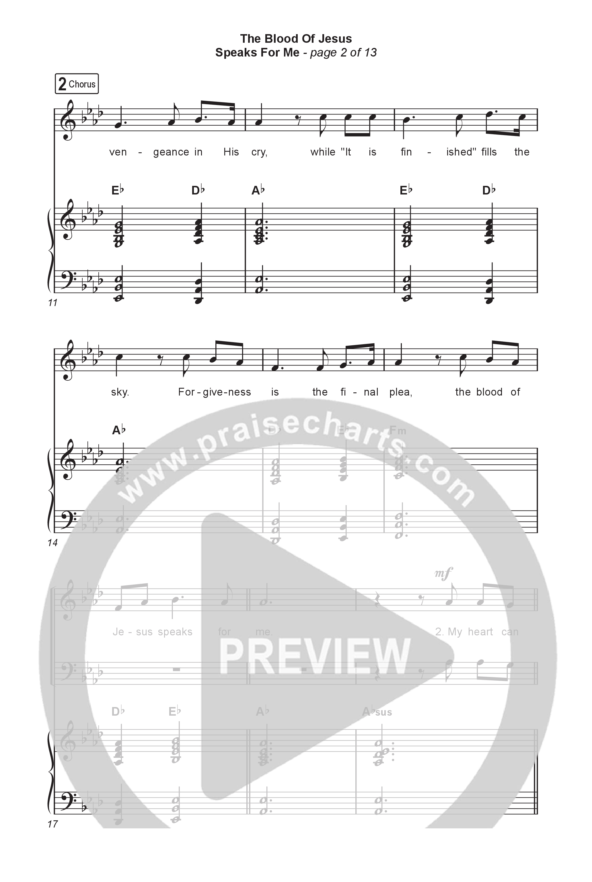 The Blood Of Jesus Speaks For Me (Choral/SATB) Octavo (SATB & Pno) (Travis Cottrell / Brooke Voland / Arr. Mason Brown)